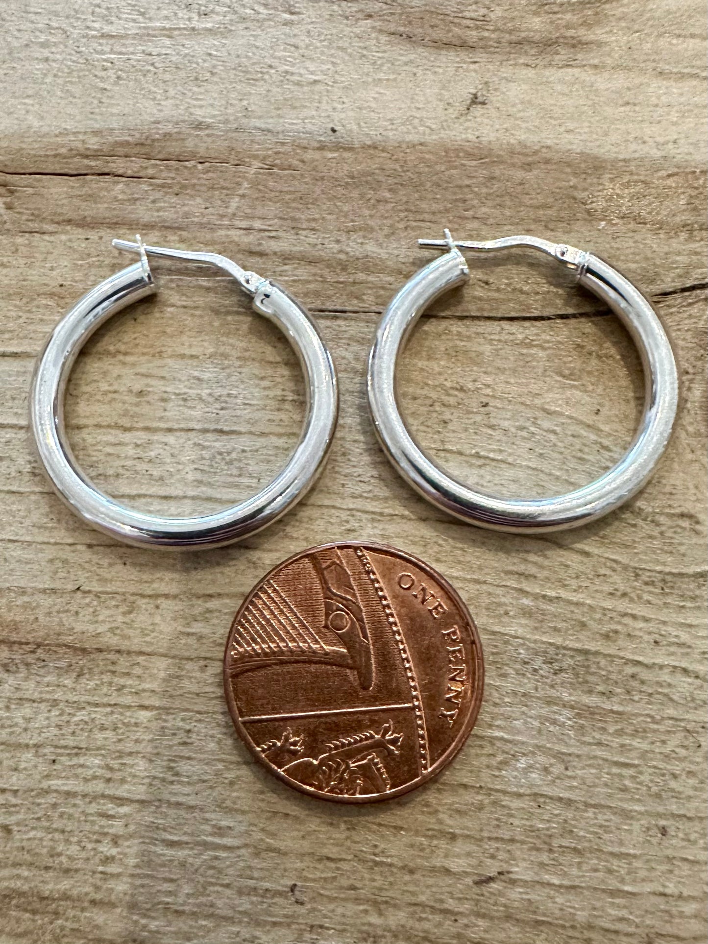 Vintage Rounded Hoops 925 Silver Earrings