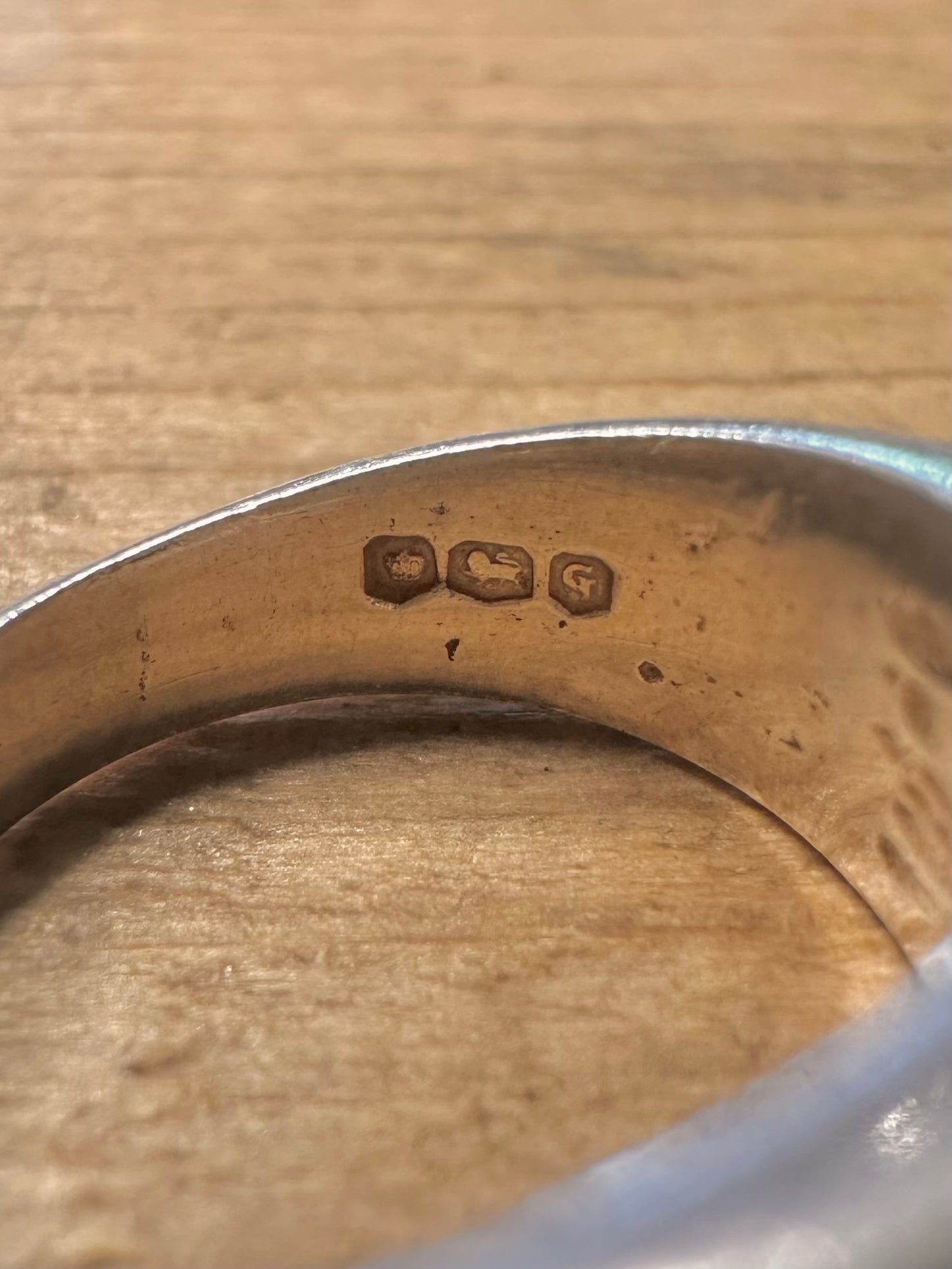 Vintage 1974 Letter J 925 Silver Size I Ring