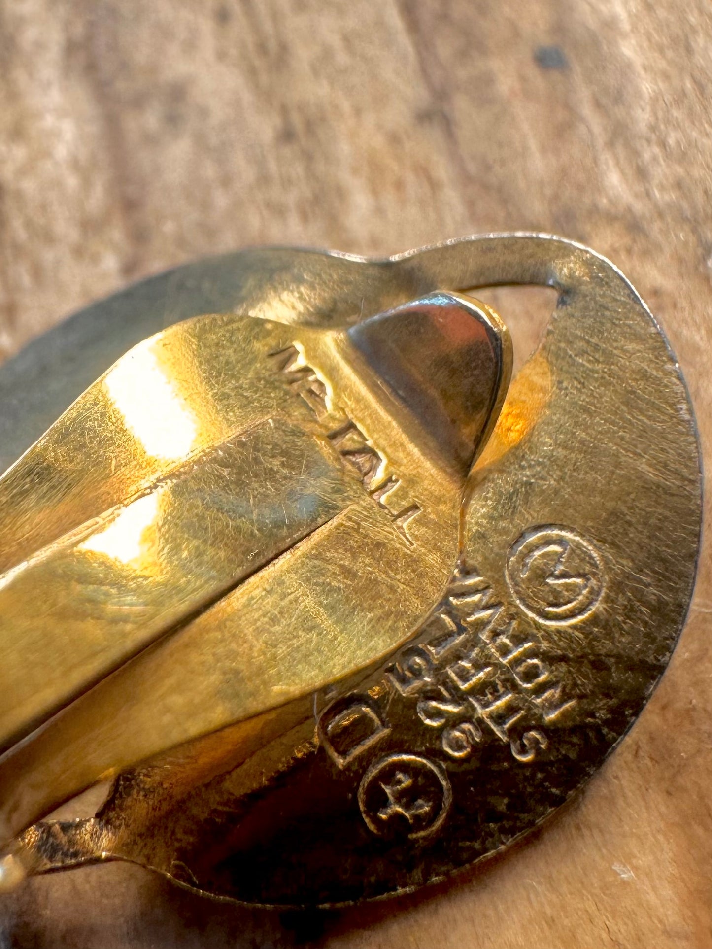 David Anderson Norwegian Red Guilloche Enamel Clip On 925 Sterling Silver Earrings