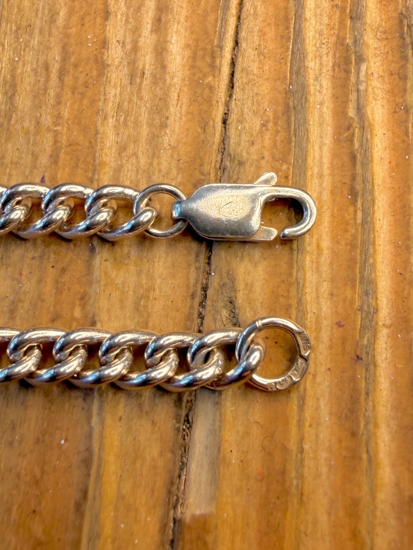Close Link Curb Chain Maker WJS 925 Sterling Silver 18 inch Necklace