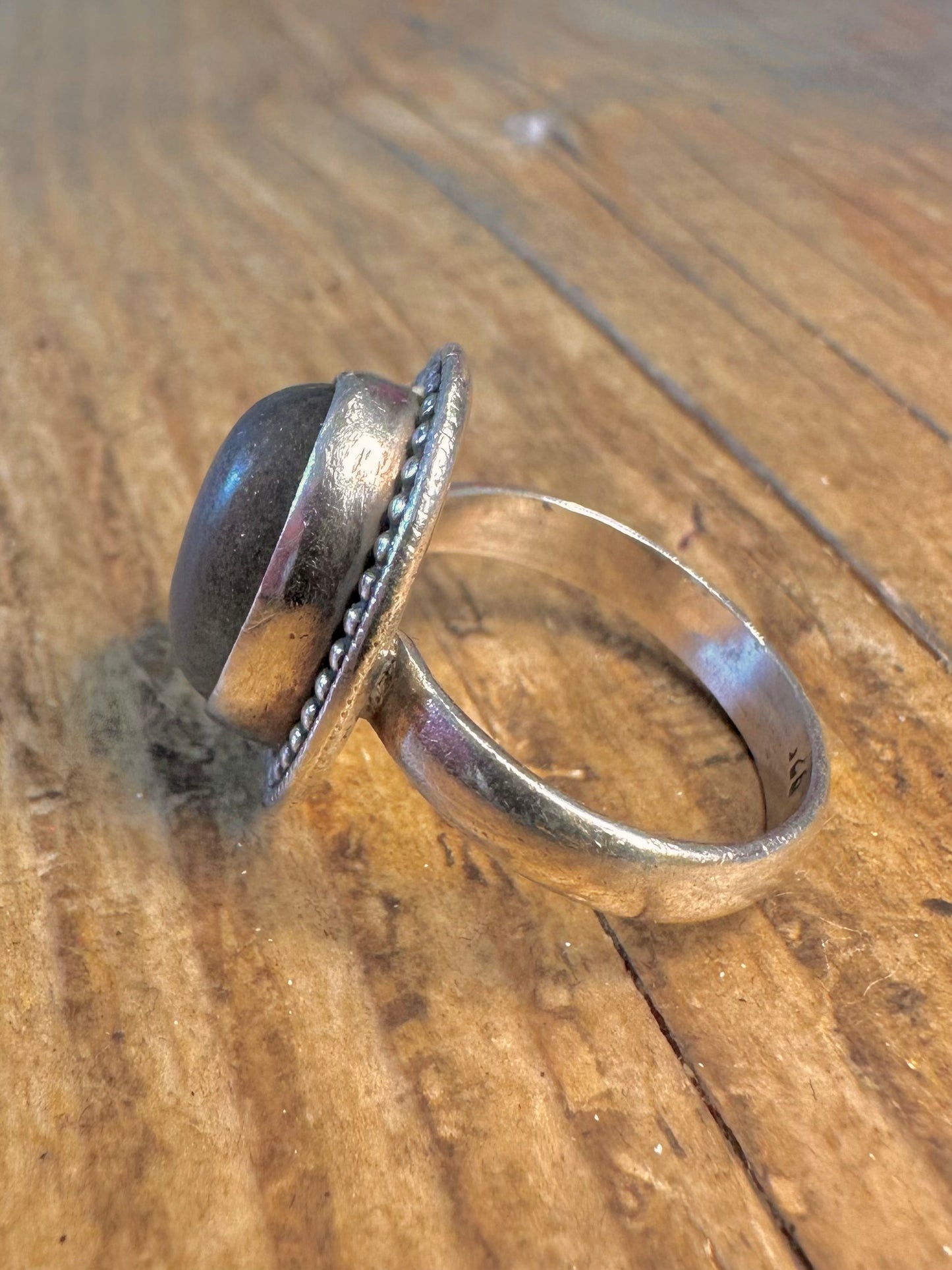 Labradorite Oval 925 Sterling Silver Size O1/2 Ring