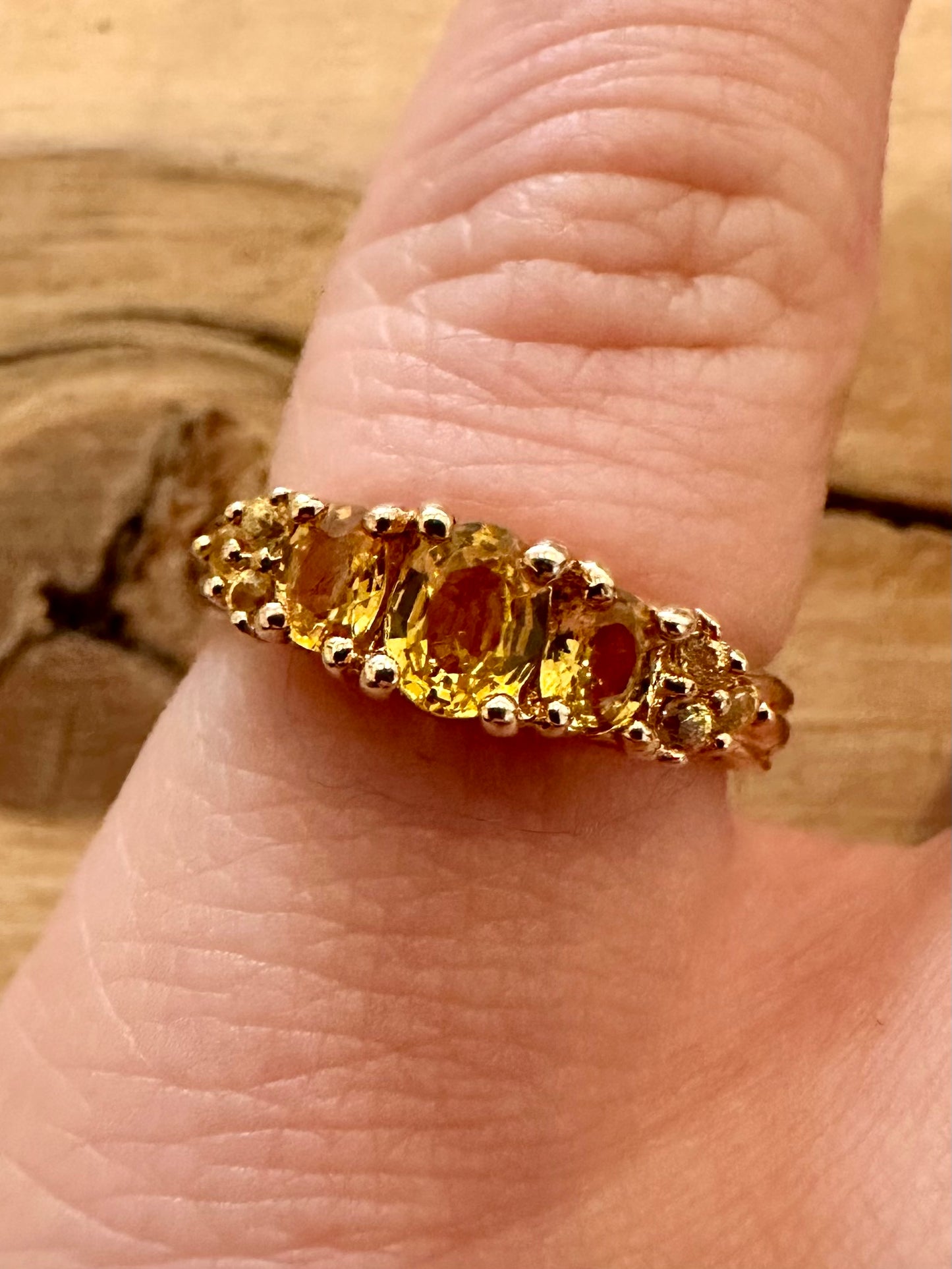 Modern 2005 Citrine 9ct Gold Size K Ring