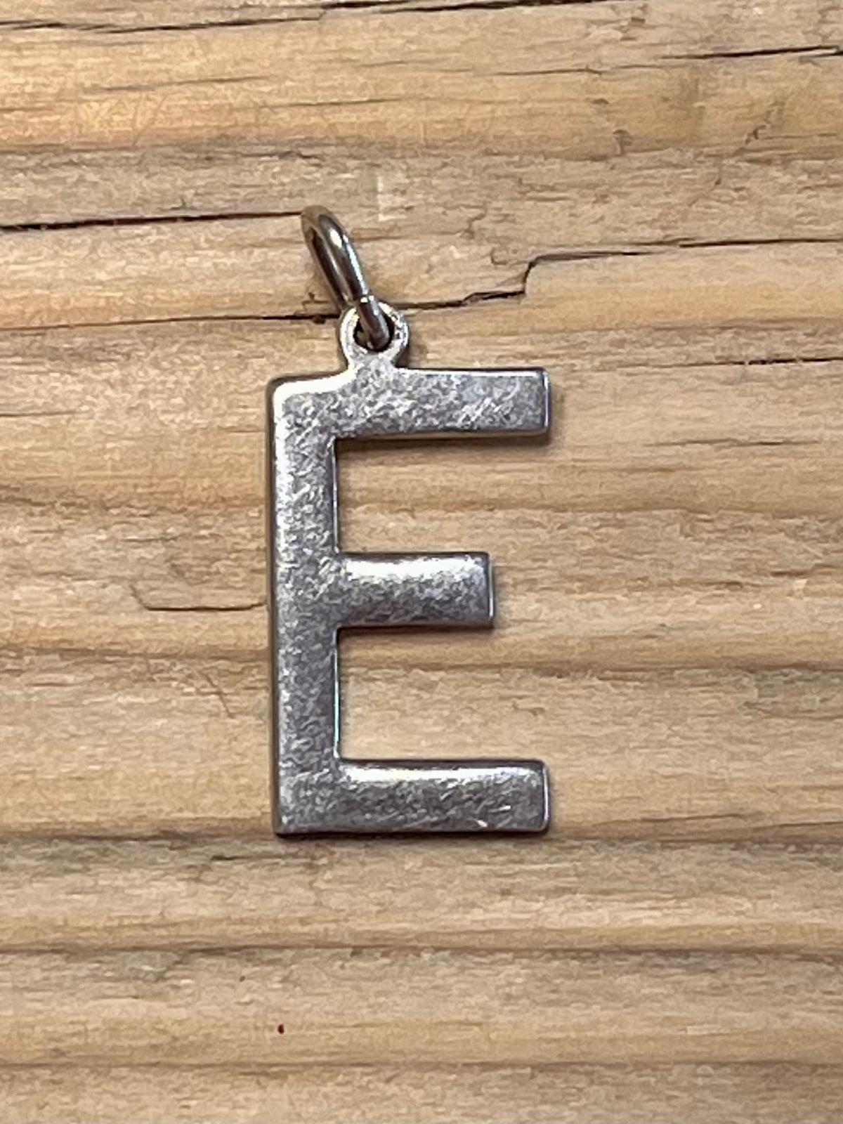 Letter E Initial 925 Sterling Silver Pendant