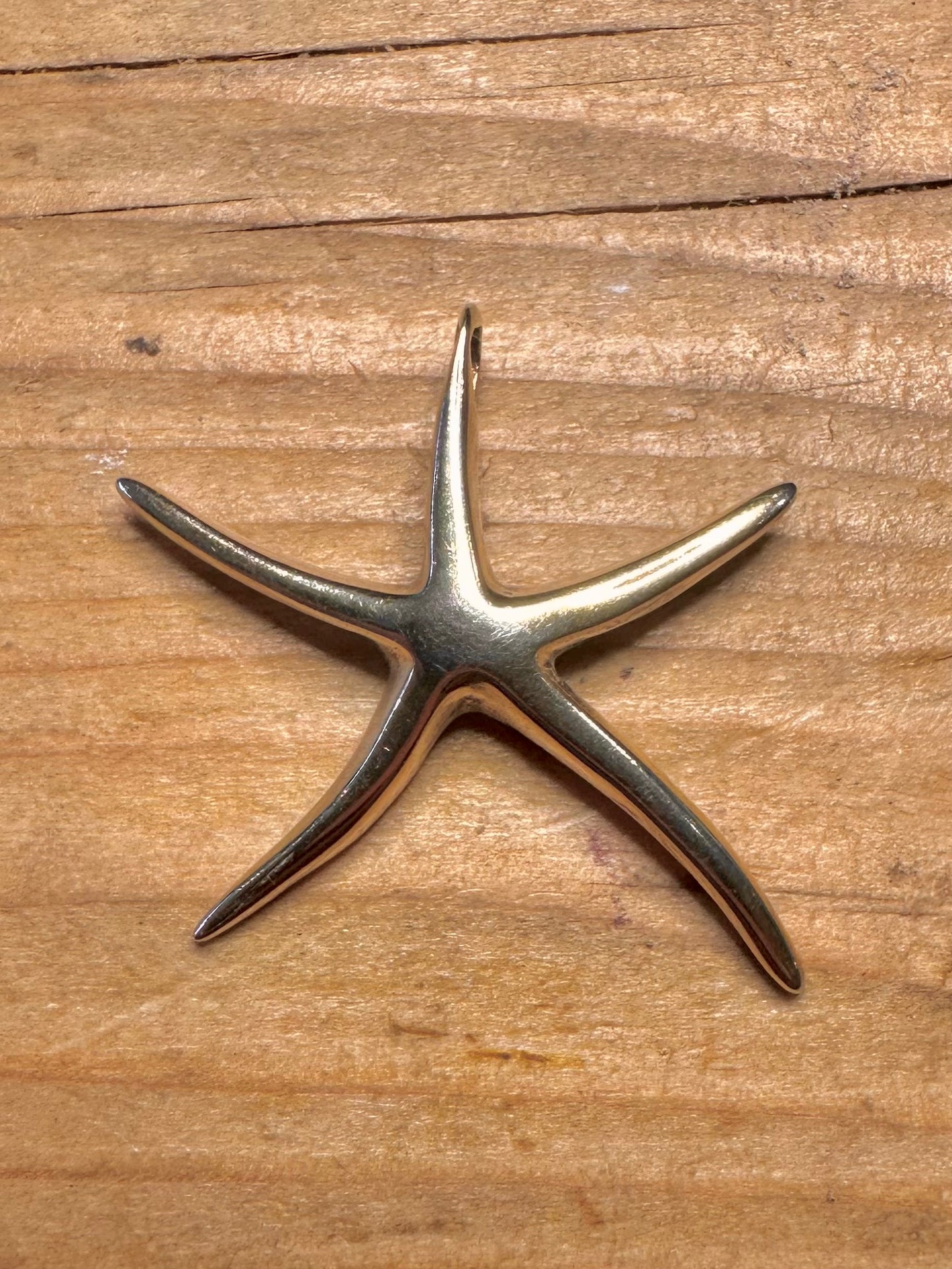 Vintage Star Gold on 925 Sterling Silver Pendant