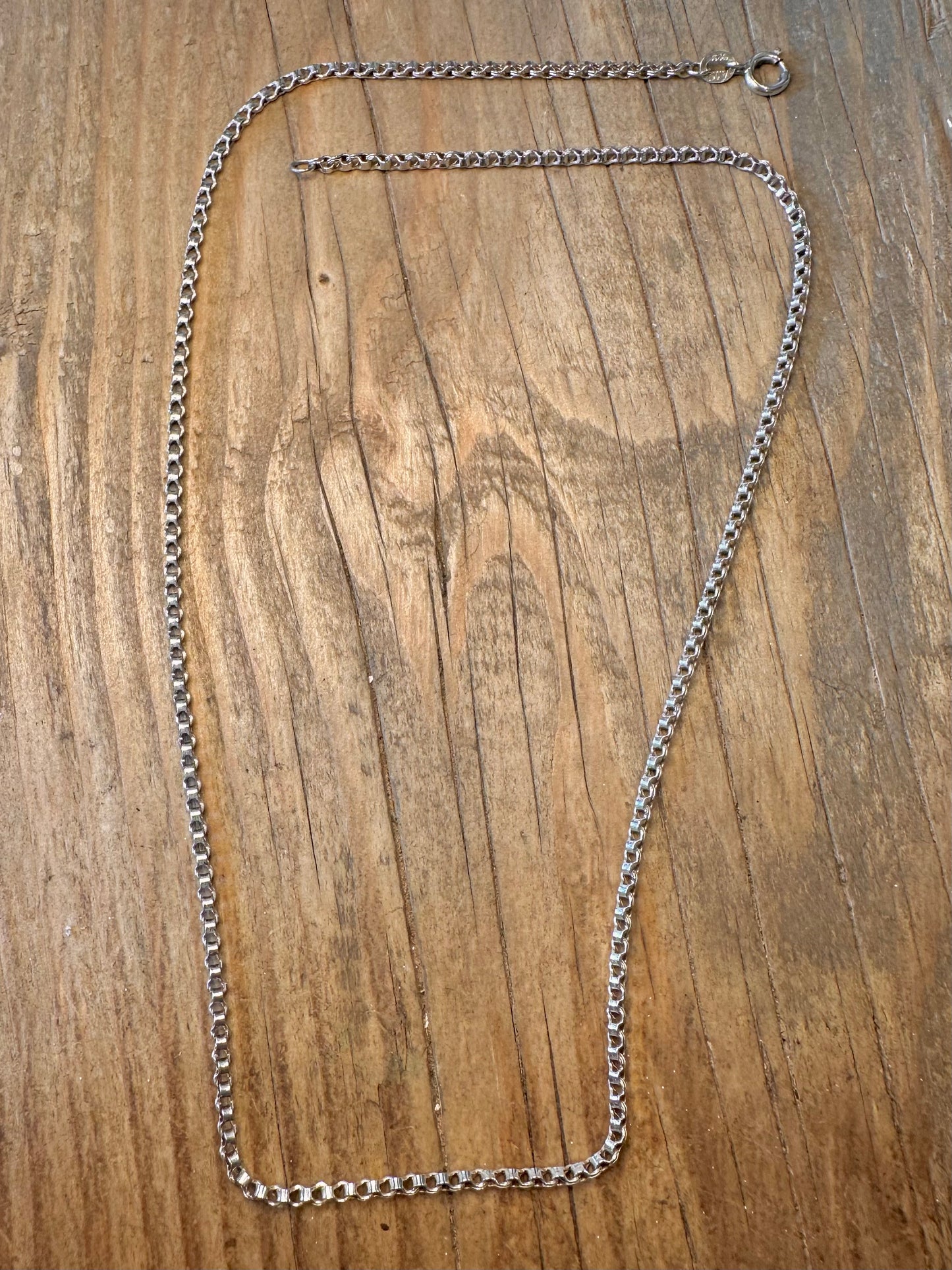 Einzigartige Gliederkette aus 925er Sterlingsilber, 50,8 cm lange Halskette