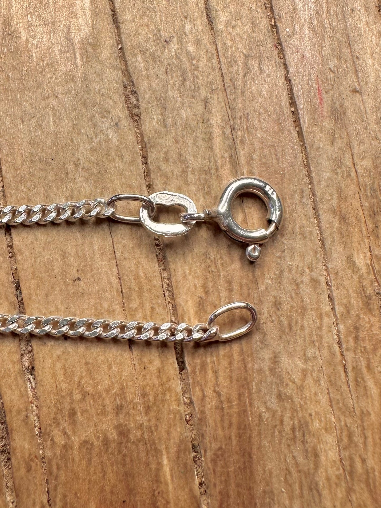 Vintage Curb Chain 925 Sterling Silver  18 inch Necklace