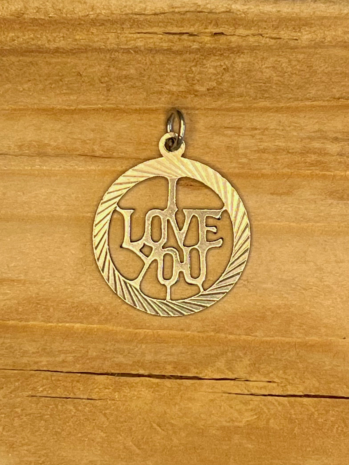 ‘I Love You’ Circle 925 Sterling Silver Pendant