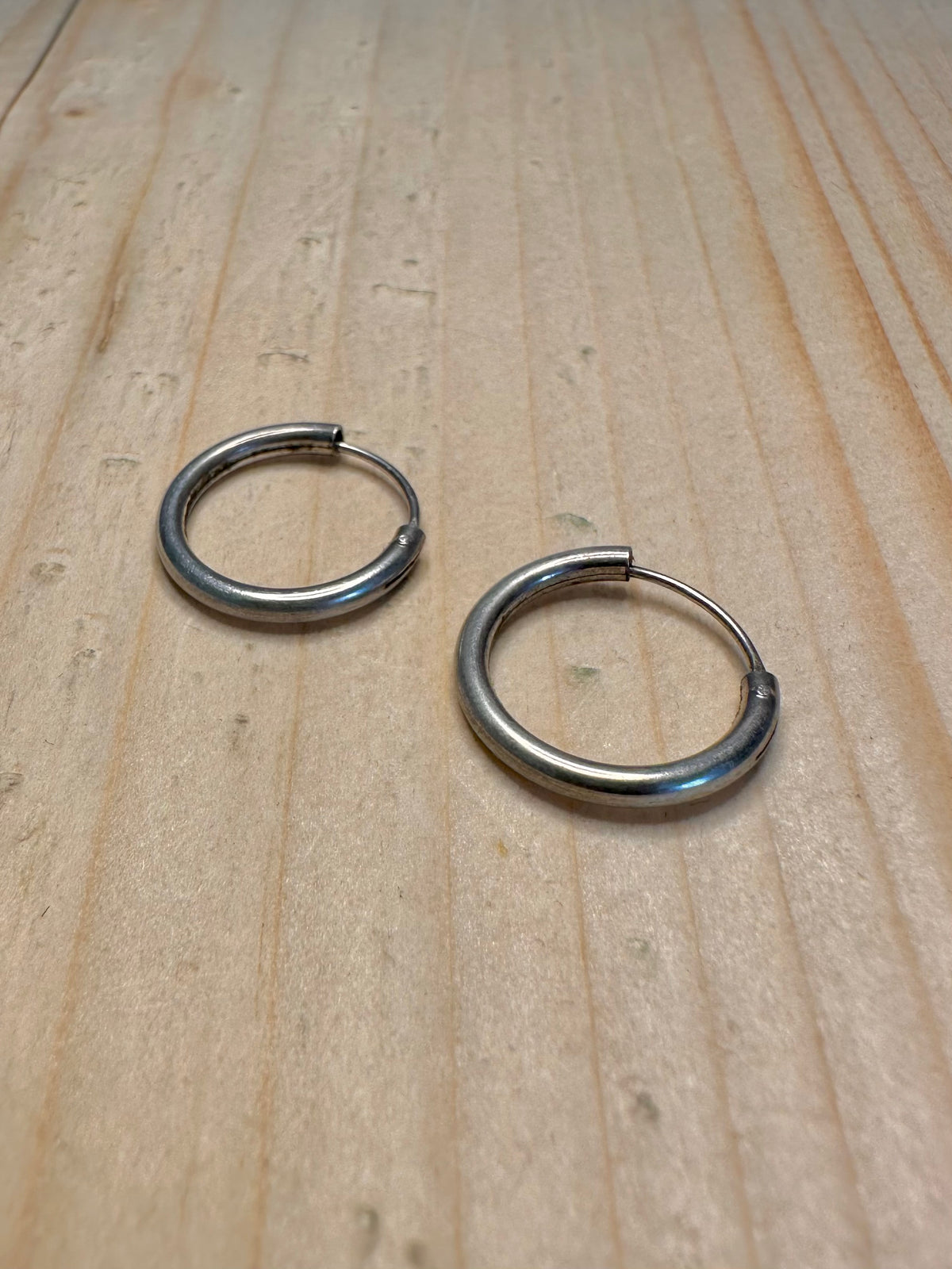 Small Rounded Hoops 925 Sterling Silver Earrings