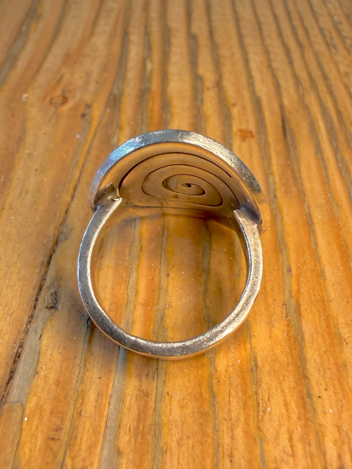 Chunky Spiral 925 Sterling Silver Size N Ring