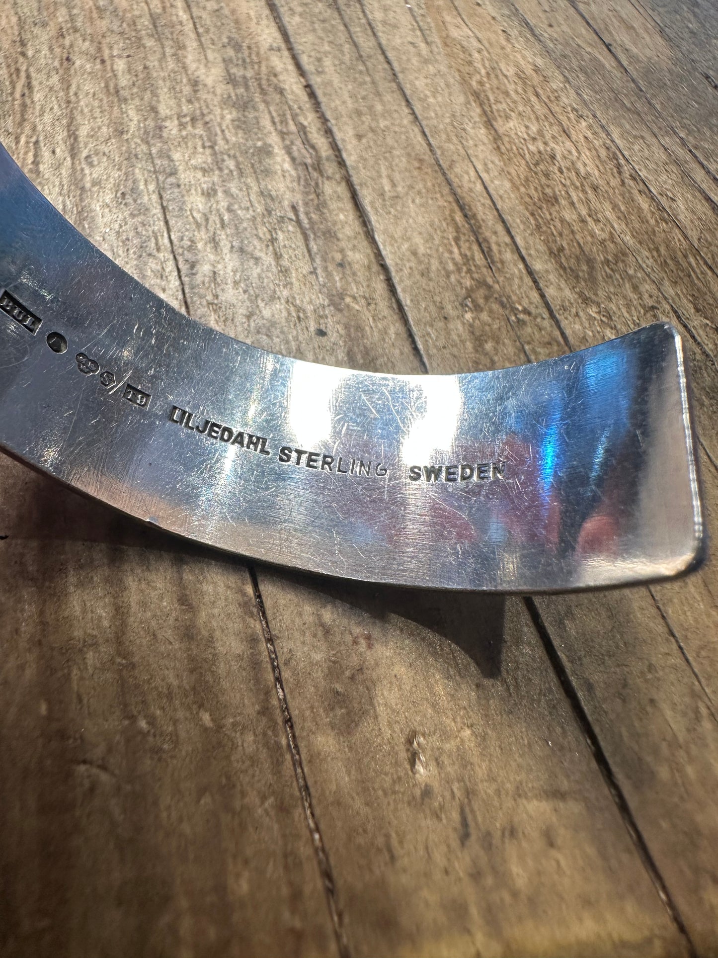 Bengt Liljedahl Schweden 1976 Manschette 925 Sterlingsilber Armreif