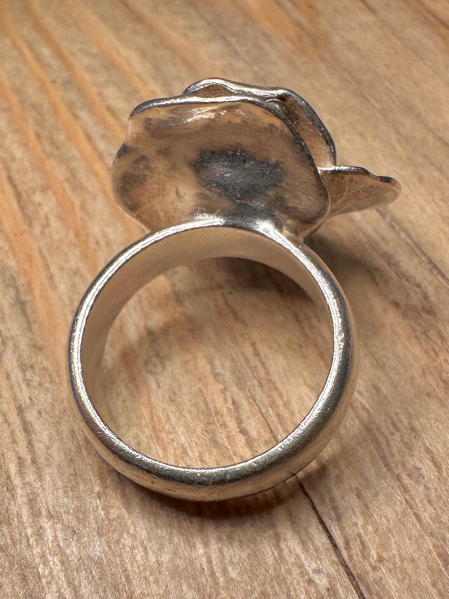 Vintage Rose 925 Sterling Silver Size O1/2 Ring