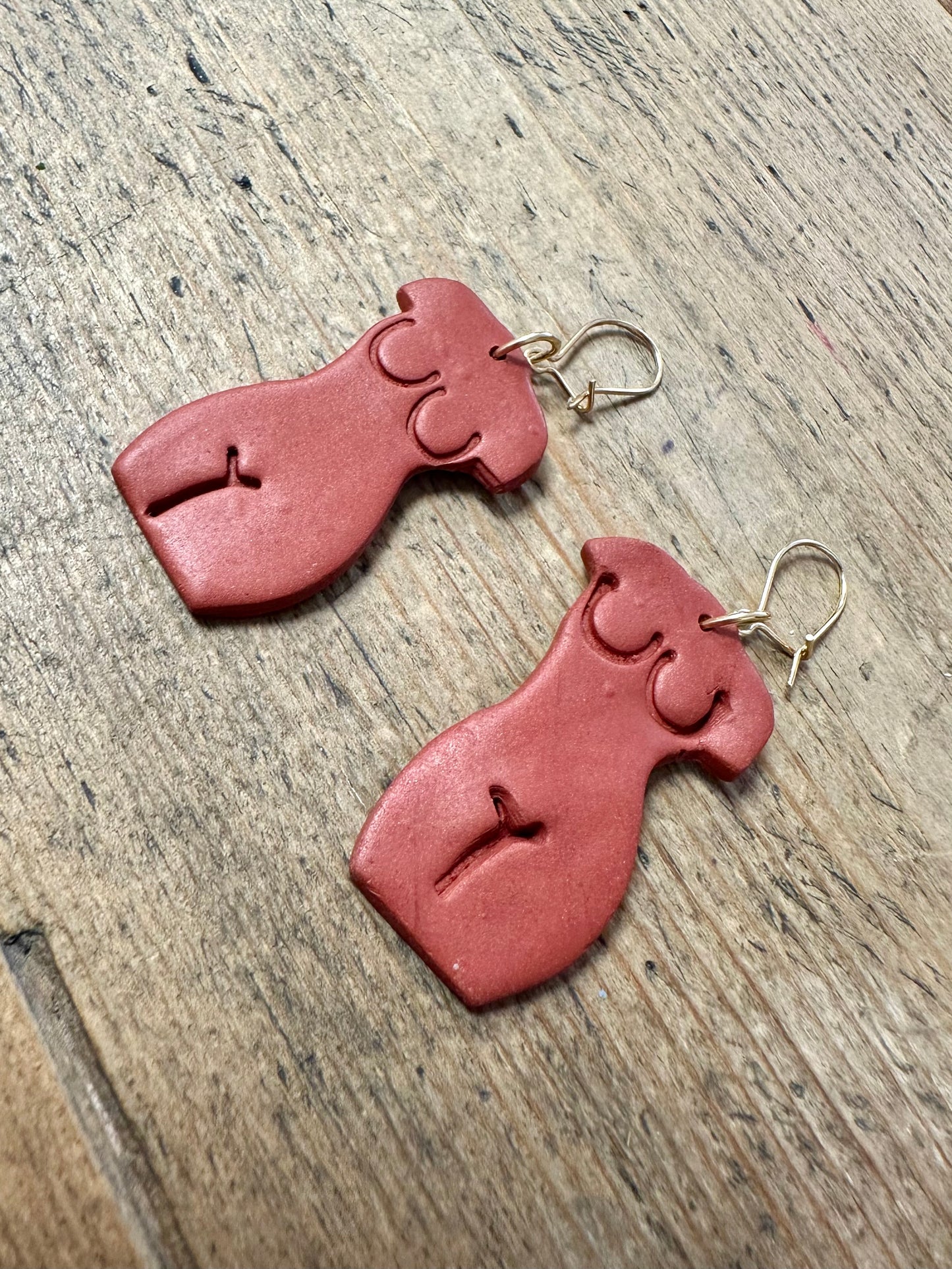 Handmade Naked Body Clay Costume Earrings