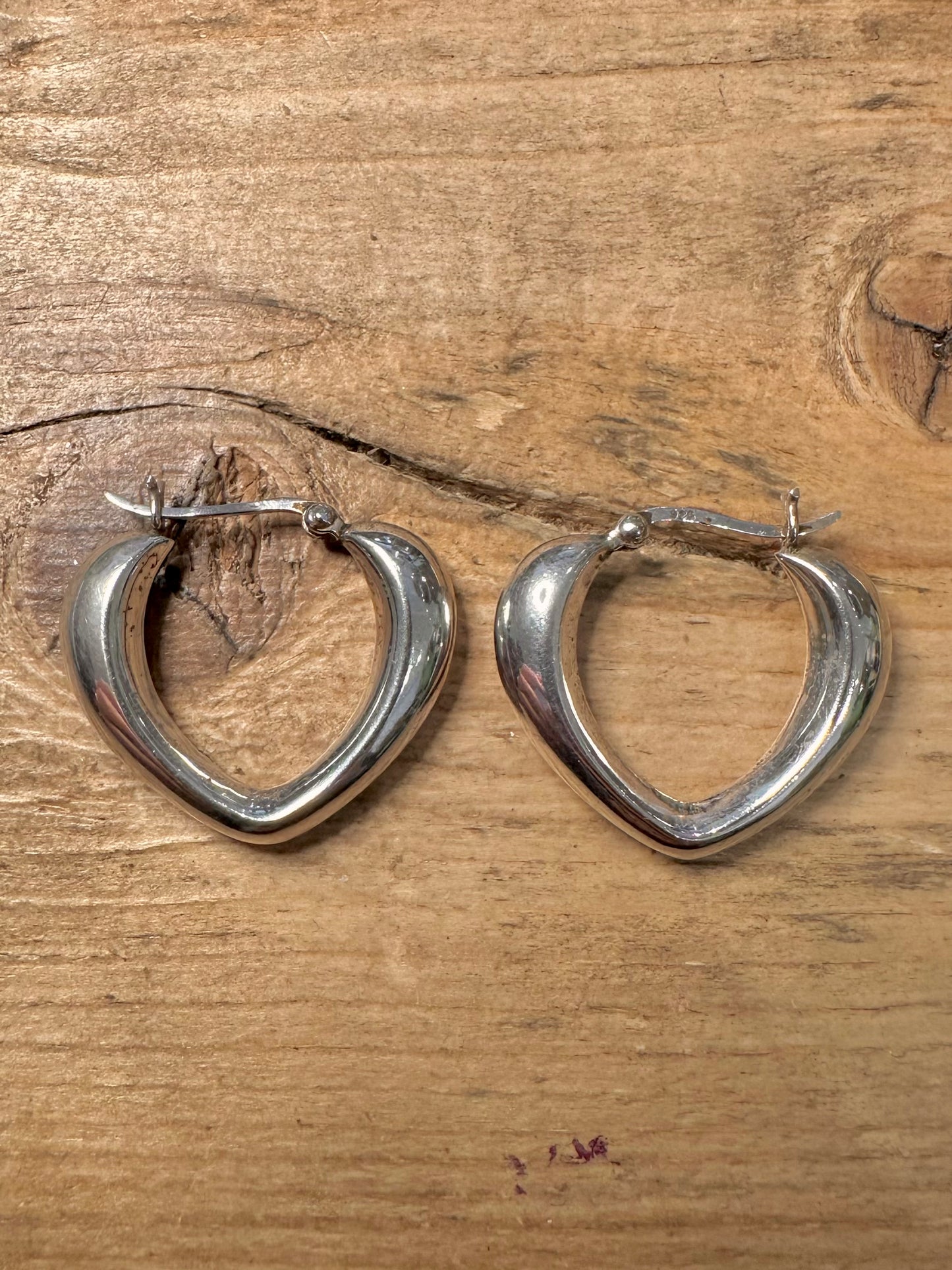 Abstract Chunky Hoops 925 Silver Earrings