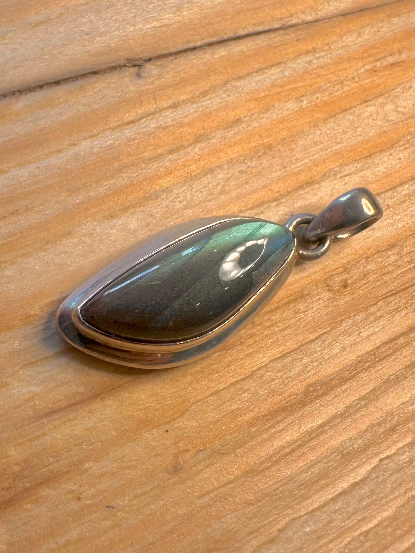 Abstract Labradorite 925 Silver Pendant