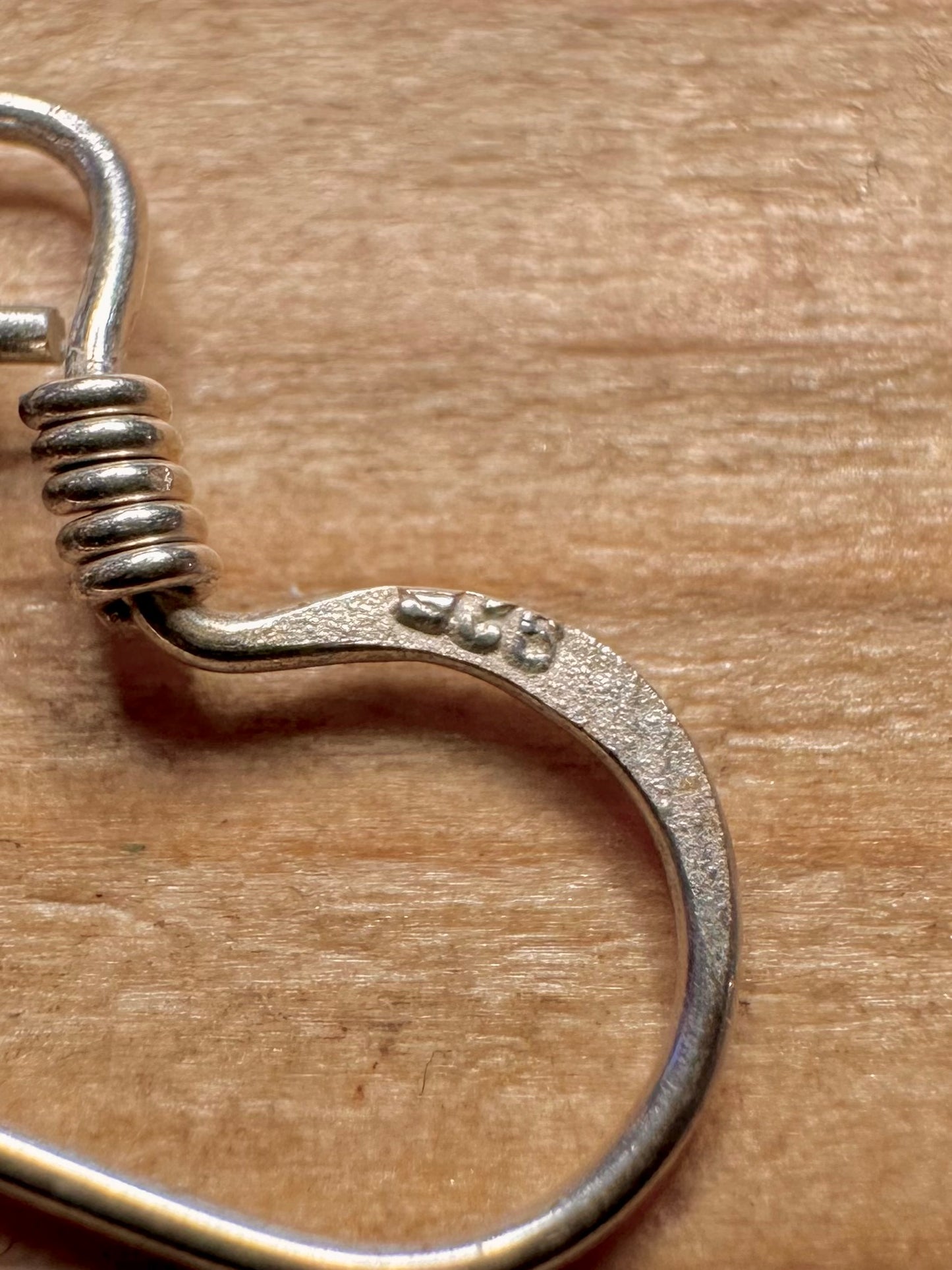 Vintage Moonstone Dangle 925 Sterling Silver Earrings