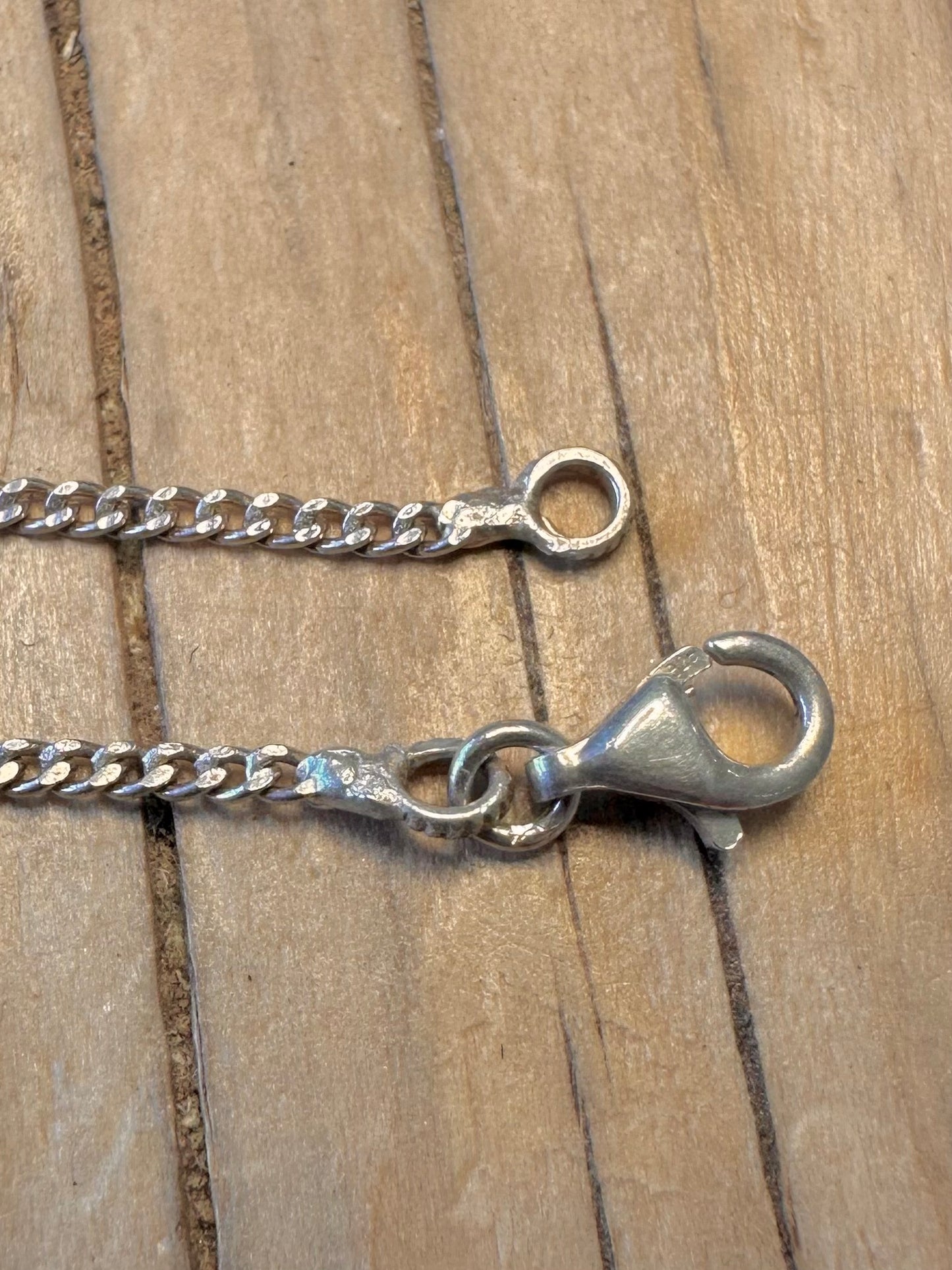 Vintage Citrine Chain 925 Silver 18 inch Necklace