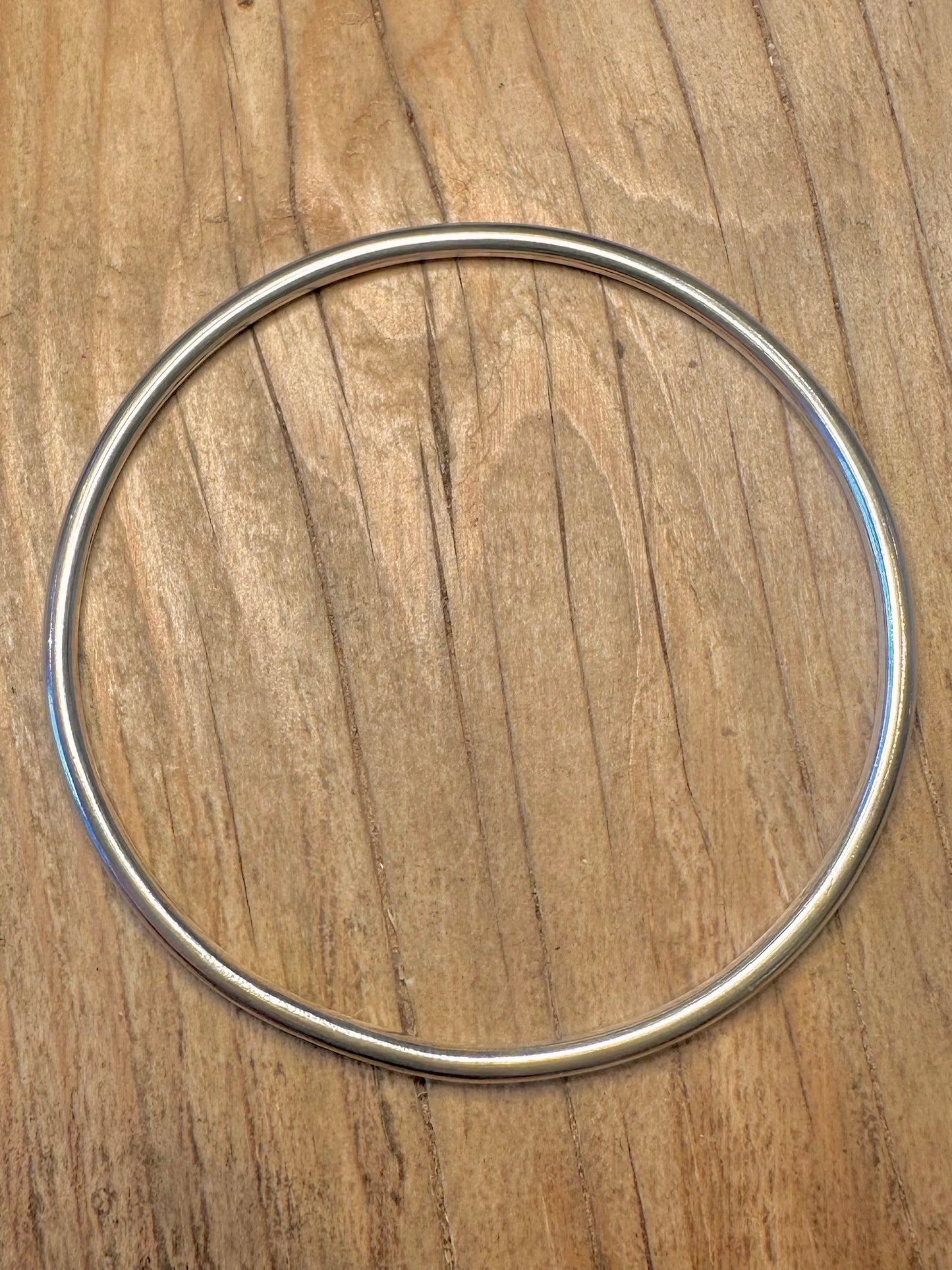 Vintage Plain 925 Sterling Silver Bangle