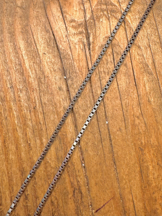Box Chain 925 Sterling Silver 24 inch Necklace