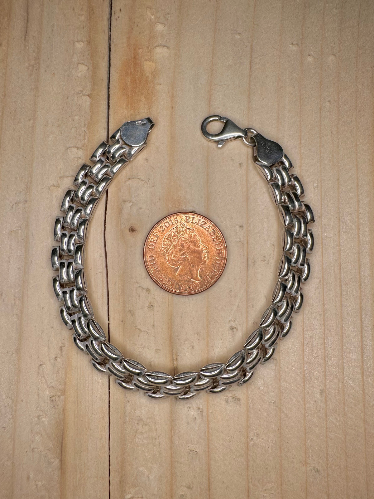 Watch Link Chain 925 Sterling Silver 6.5 inch Bracelet