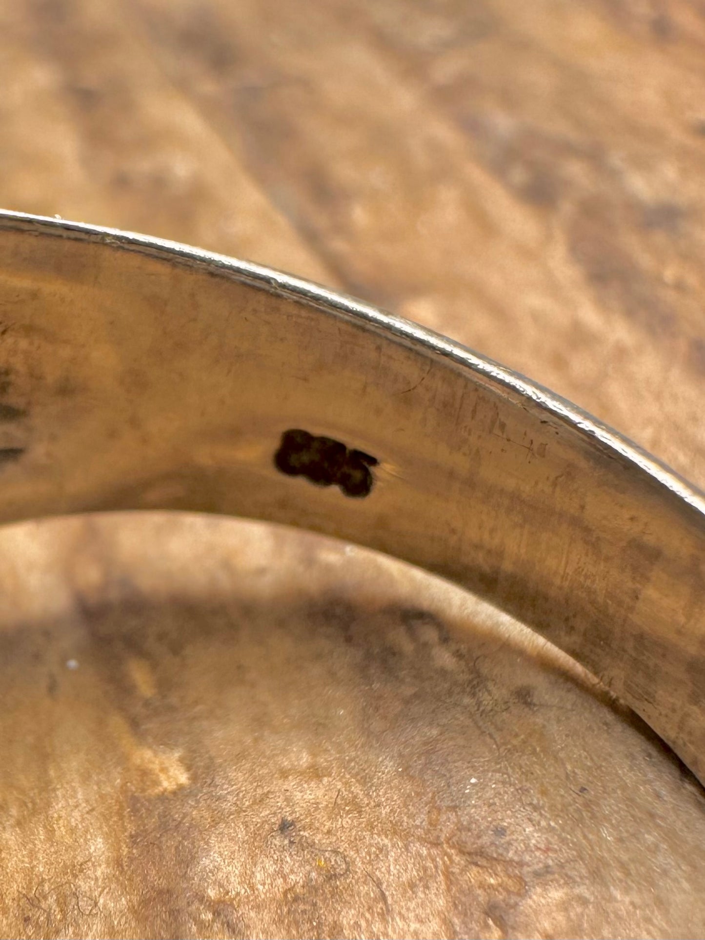 Tigerauge-Kuppel 925 Sterling Silber Ring Größe V1/2
