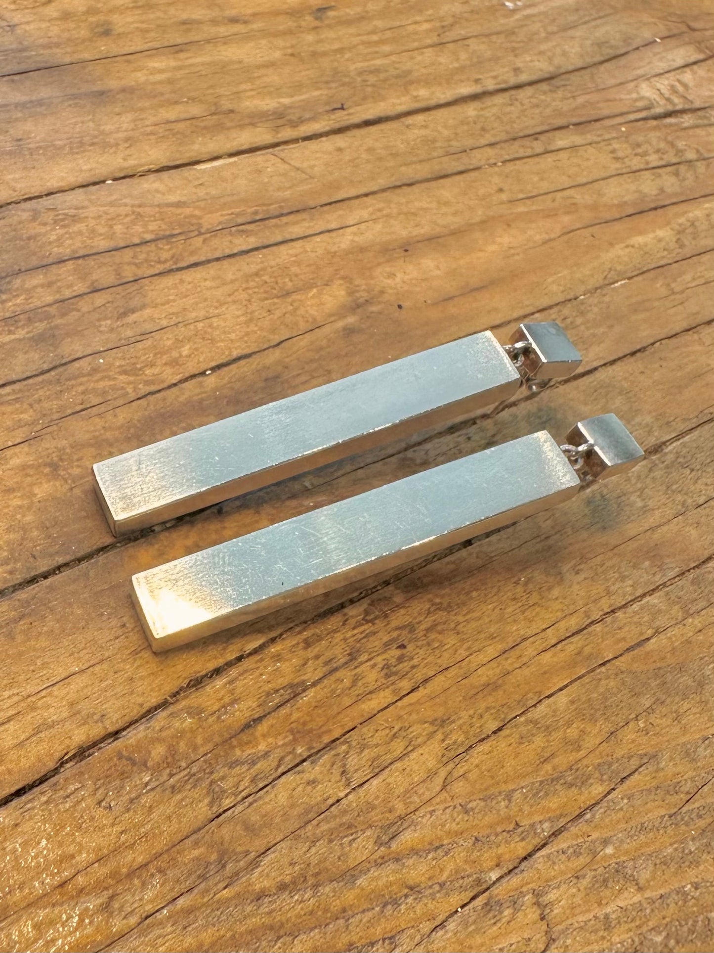 Georg Jensen Aria Design 593D Bar Dangle 925 Sterling Silver Earrings