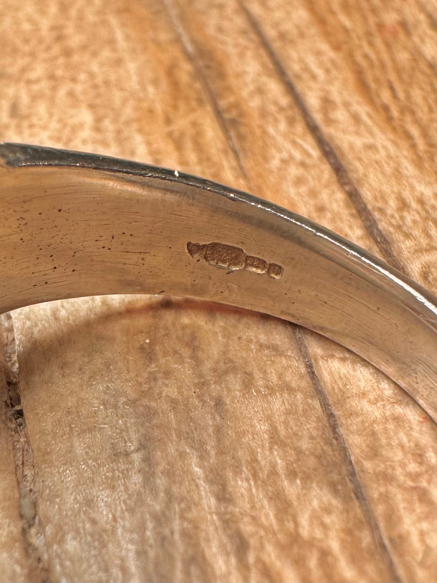 Vintage Swirl 925 Sterling Silver Size S Ring