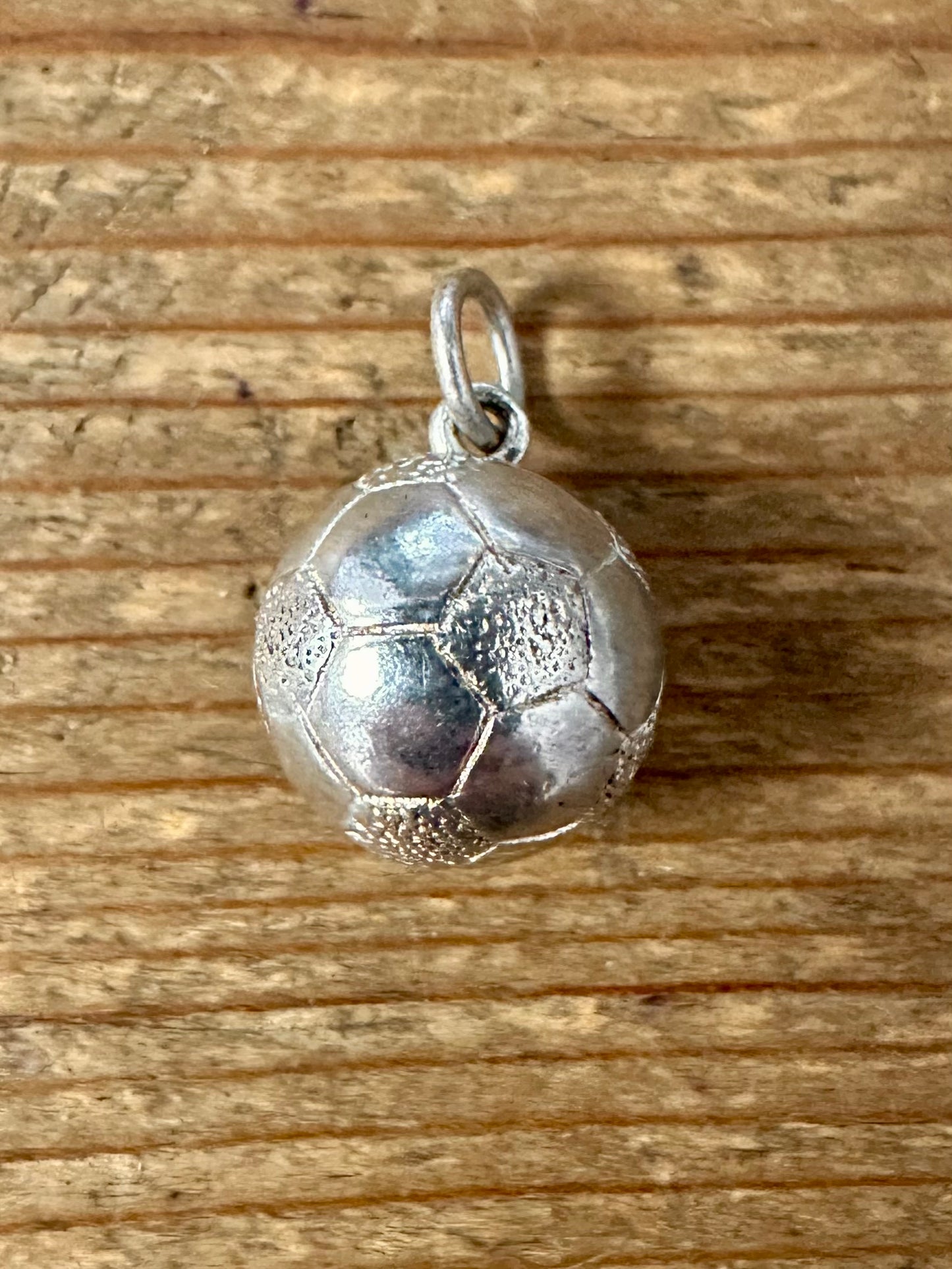 Vintage Football Silver Charm Pendant