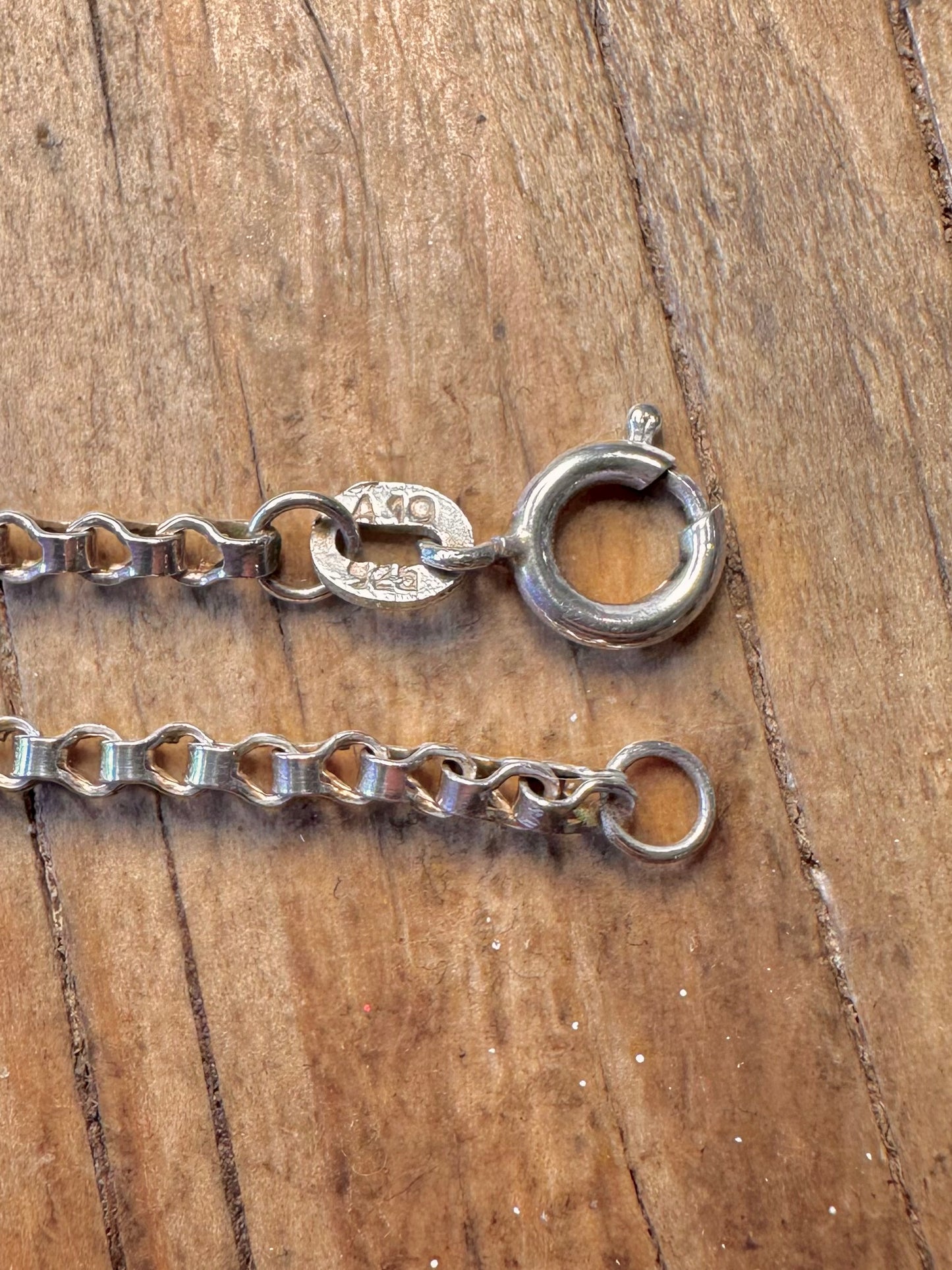 Einzigartige Gliederkette aus 925er Sterlingsilber, 50,8 cm lange Halskette
