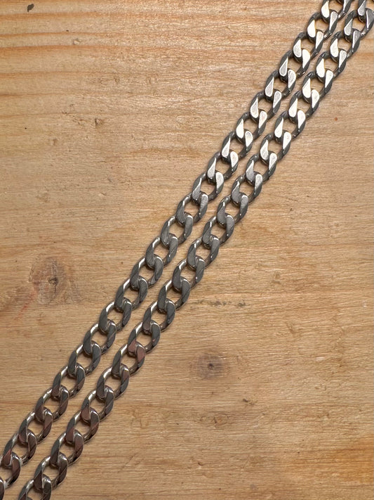 Vintage Cub Chain 925 Silver 20.5 inch Necklace