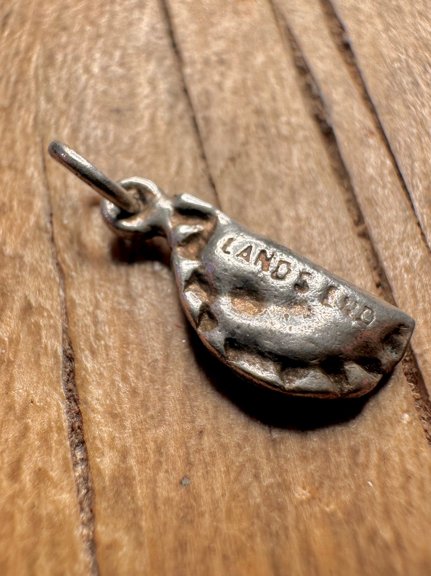 Vintage Pasty Lands End 925 Sterling Silver Charm Pendant