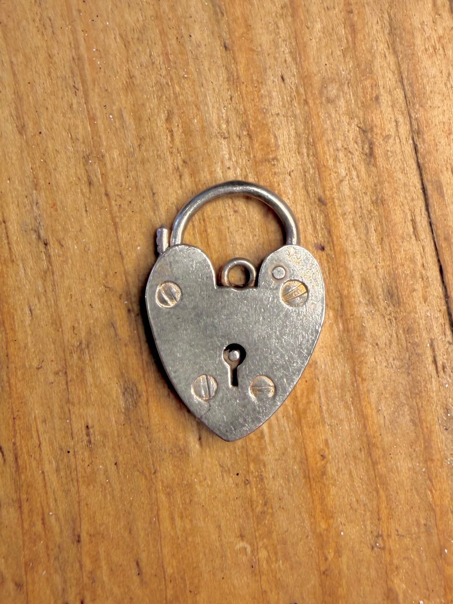 Heart Padlock Maker J.S&S 925 Sterling Silver Pendant