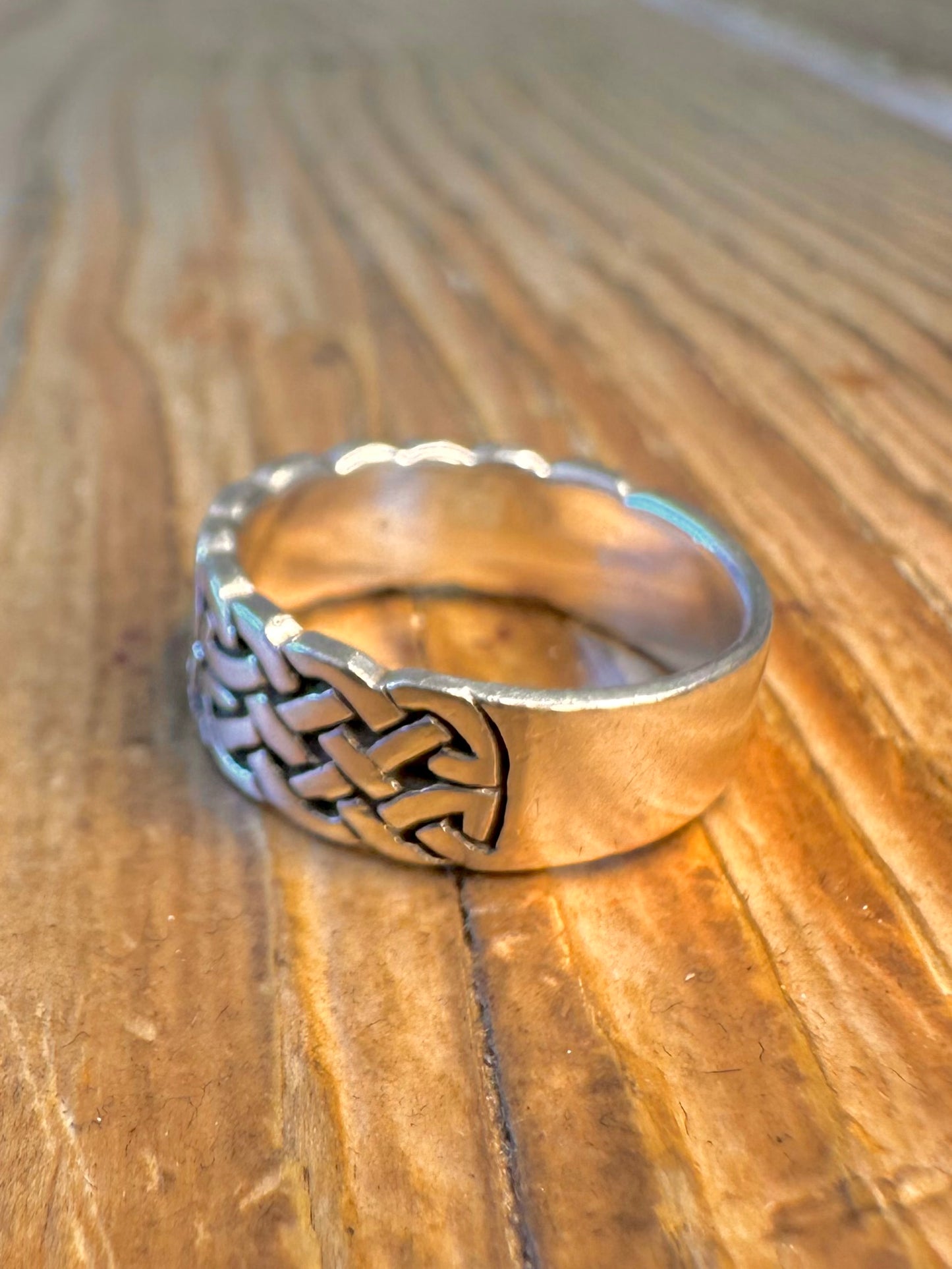 Celtic Band 925 Sterling Silver Size K1/2 Ring