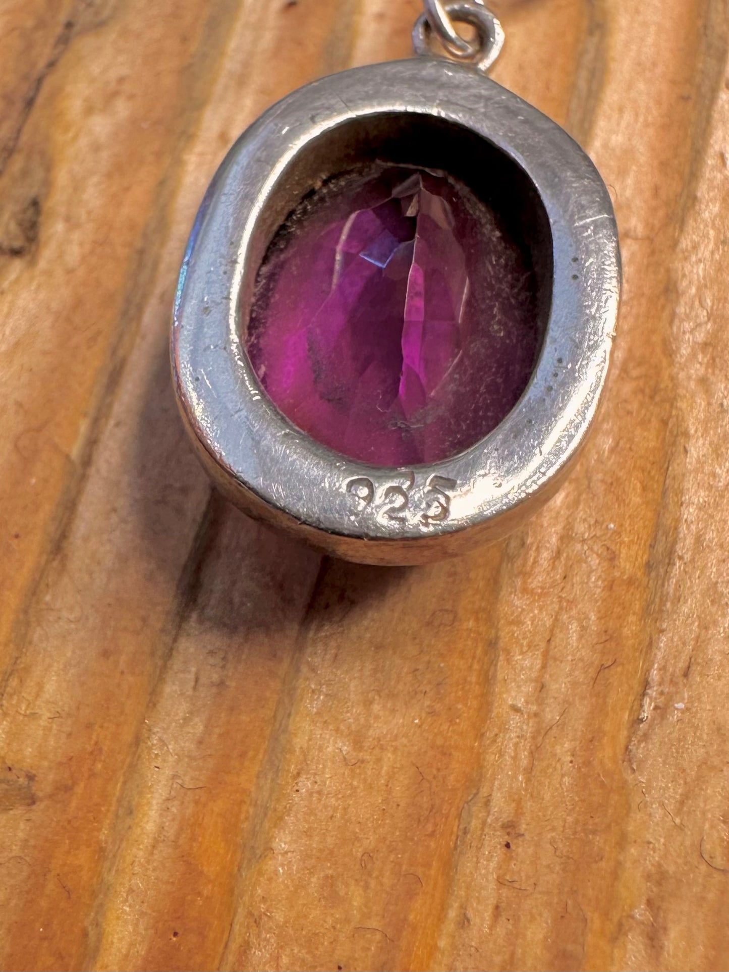 Faceted Oval Amethyst Dangle 925 Sterling Silver Earrings