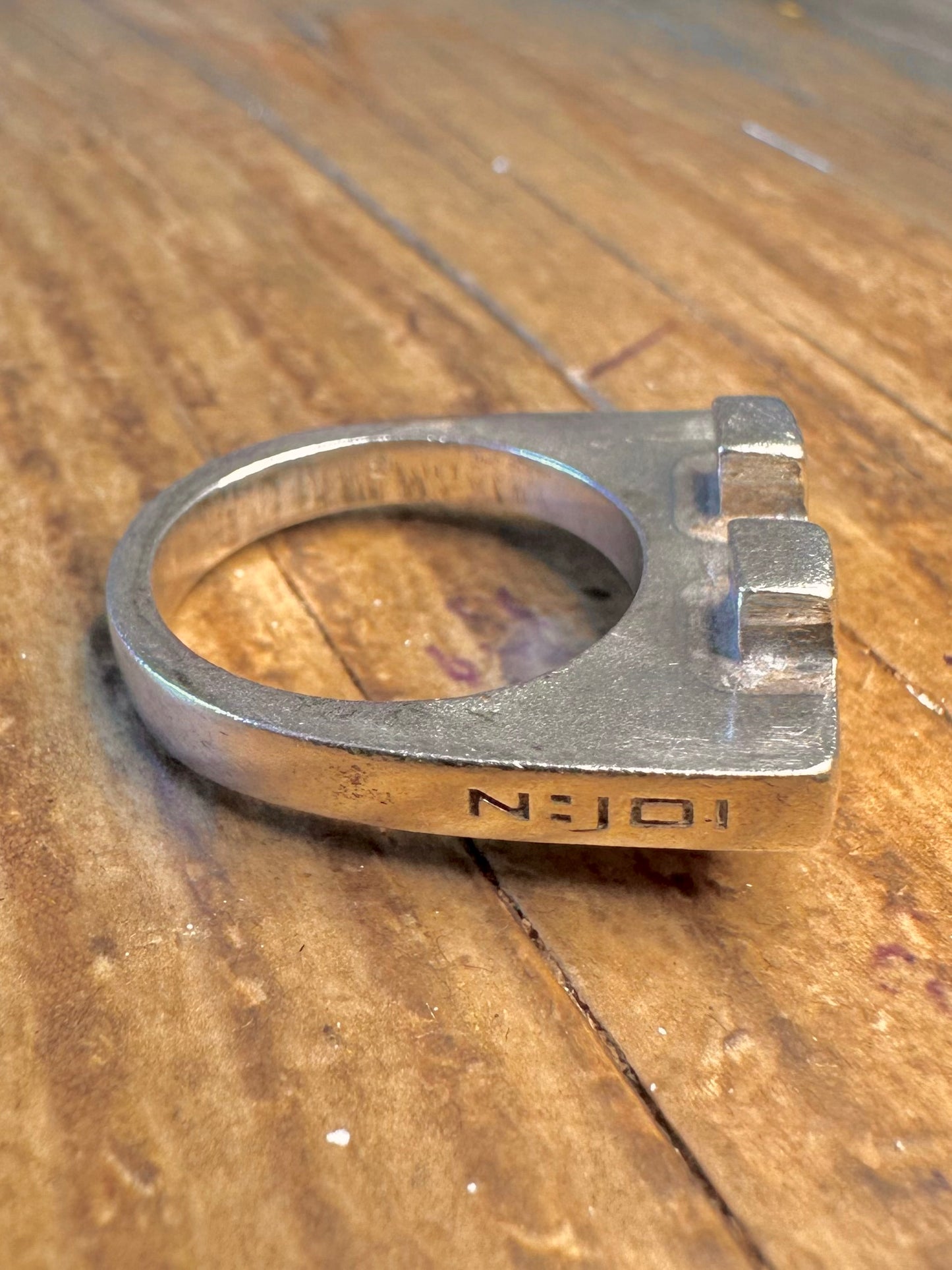 Brand N:Joi Abstract 925 Sterling Silver Size P Ring