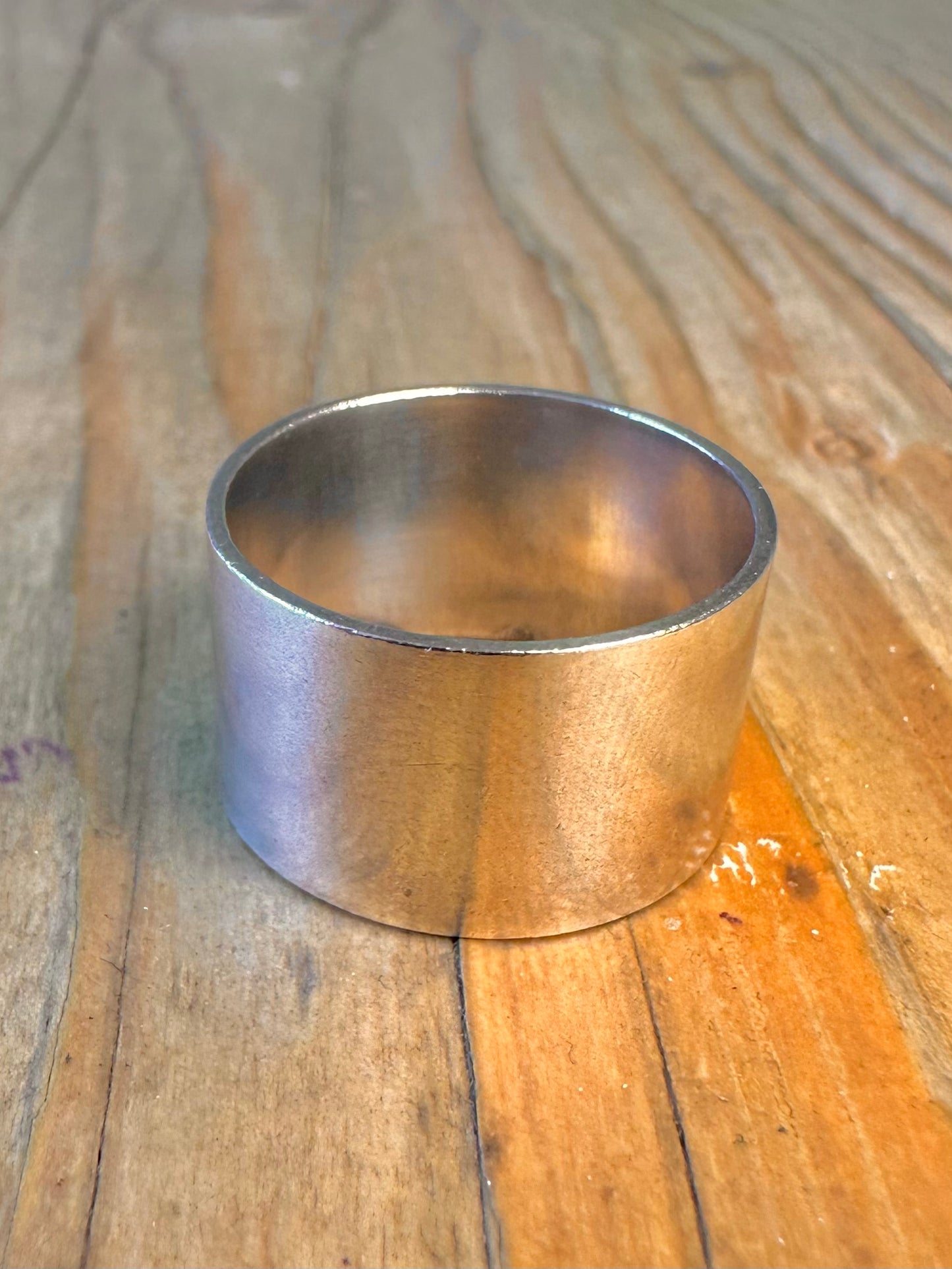 Wide Band 925 Sterling Silver Size S Ring