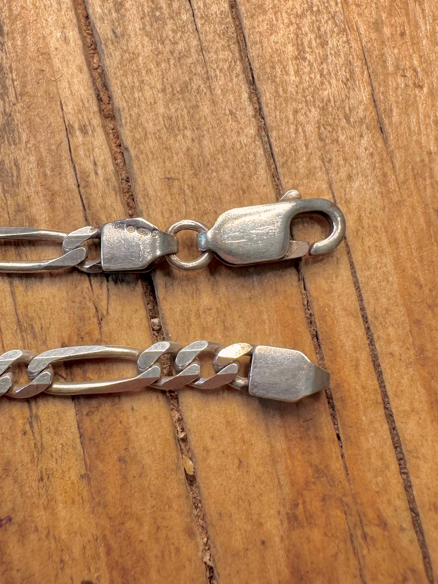 Figaro-Kette 1995 aus 925er Sterlingsilber, 45,7 cm lange Halskette