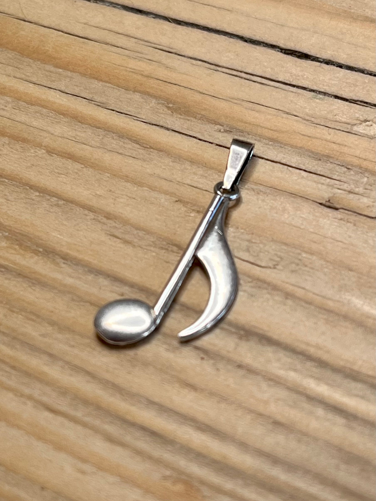 Music Note 925 HS Hallmark Sterling Silver Pendant