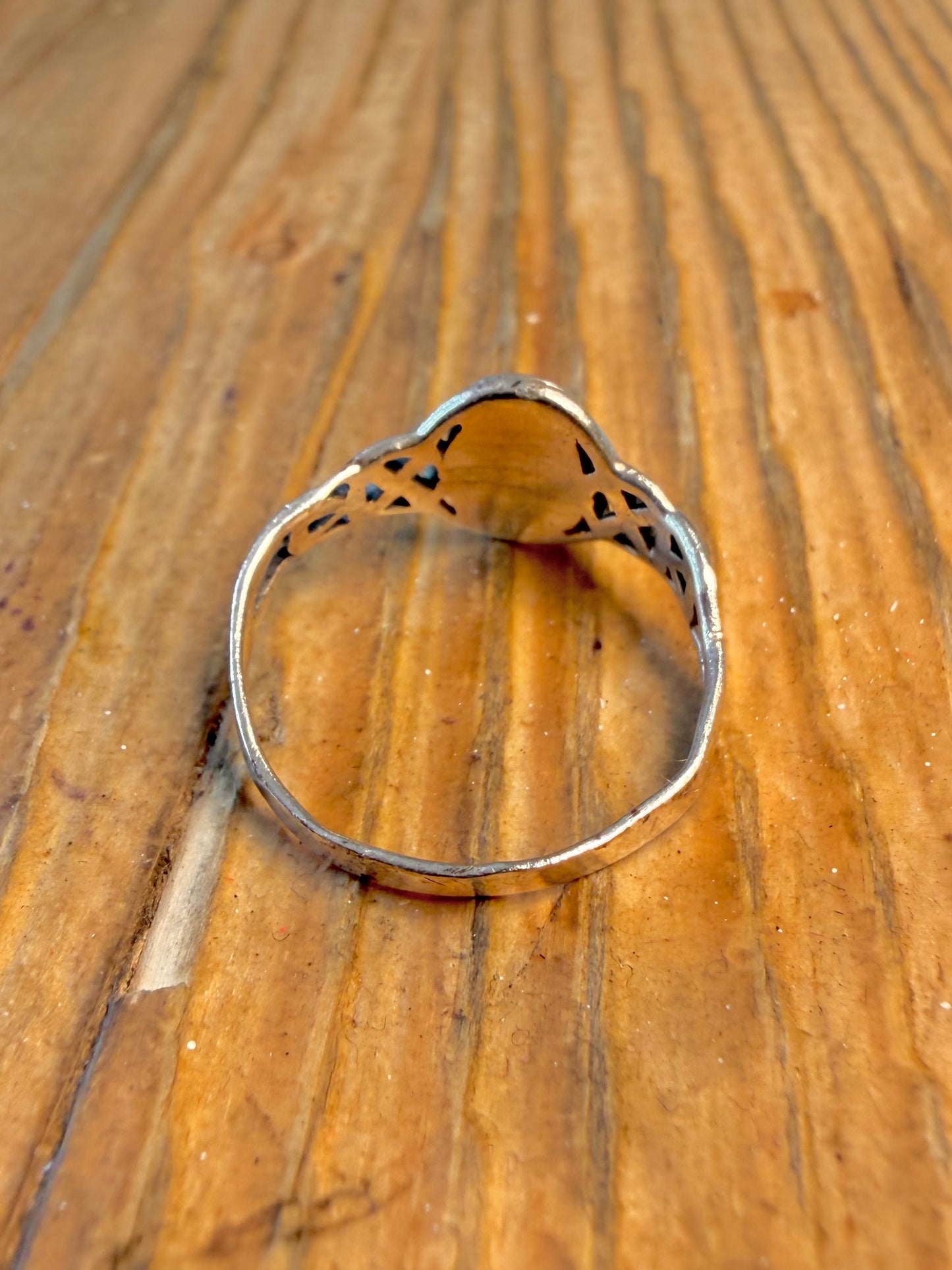 Abalone Celtic 925 Sterling Silver Size Q1/2 Ring