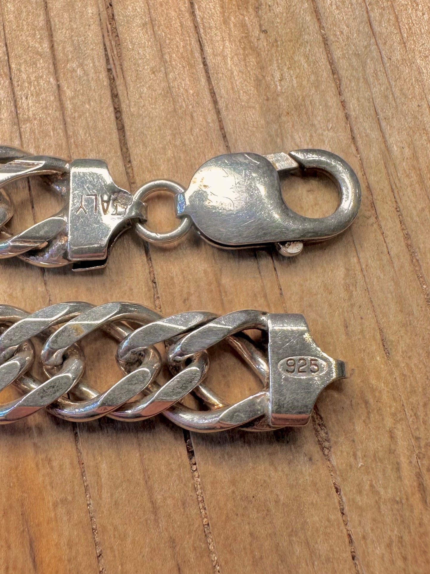 Vintage Chunky Double Link Italy 925 Sterling Silver 20.5 inch Necklace
