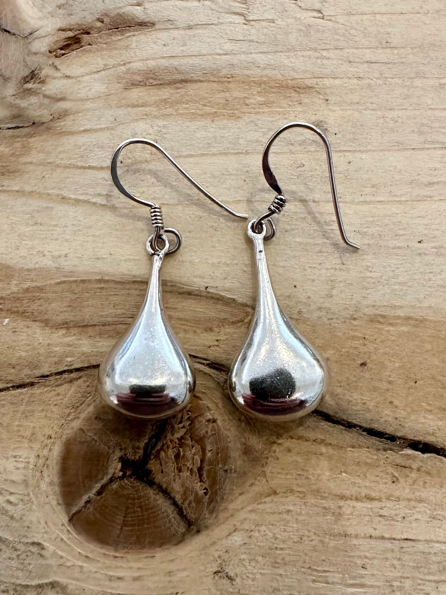 Vintage Tear Drop 925 Silver Earrings