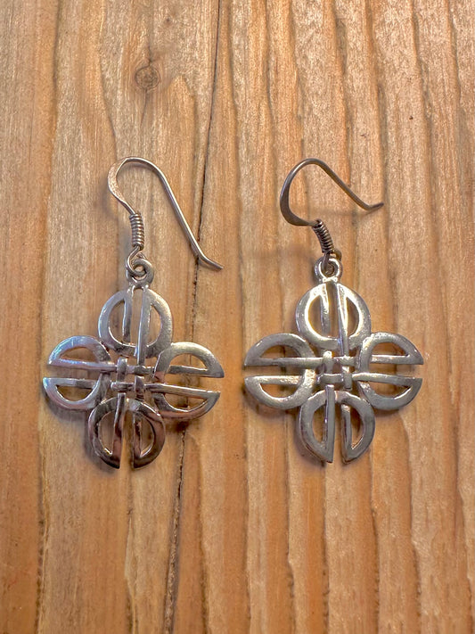 Vintage Celtic 925 Sterling Silver Earrings