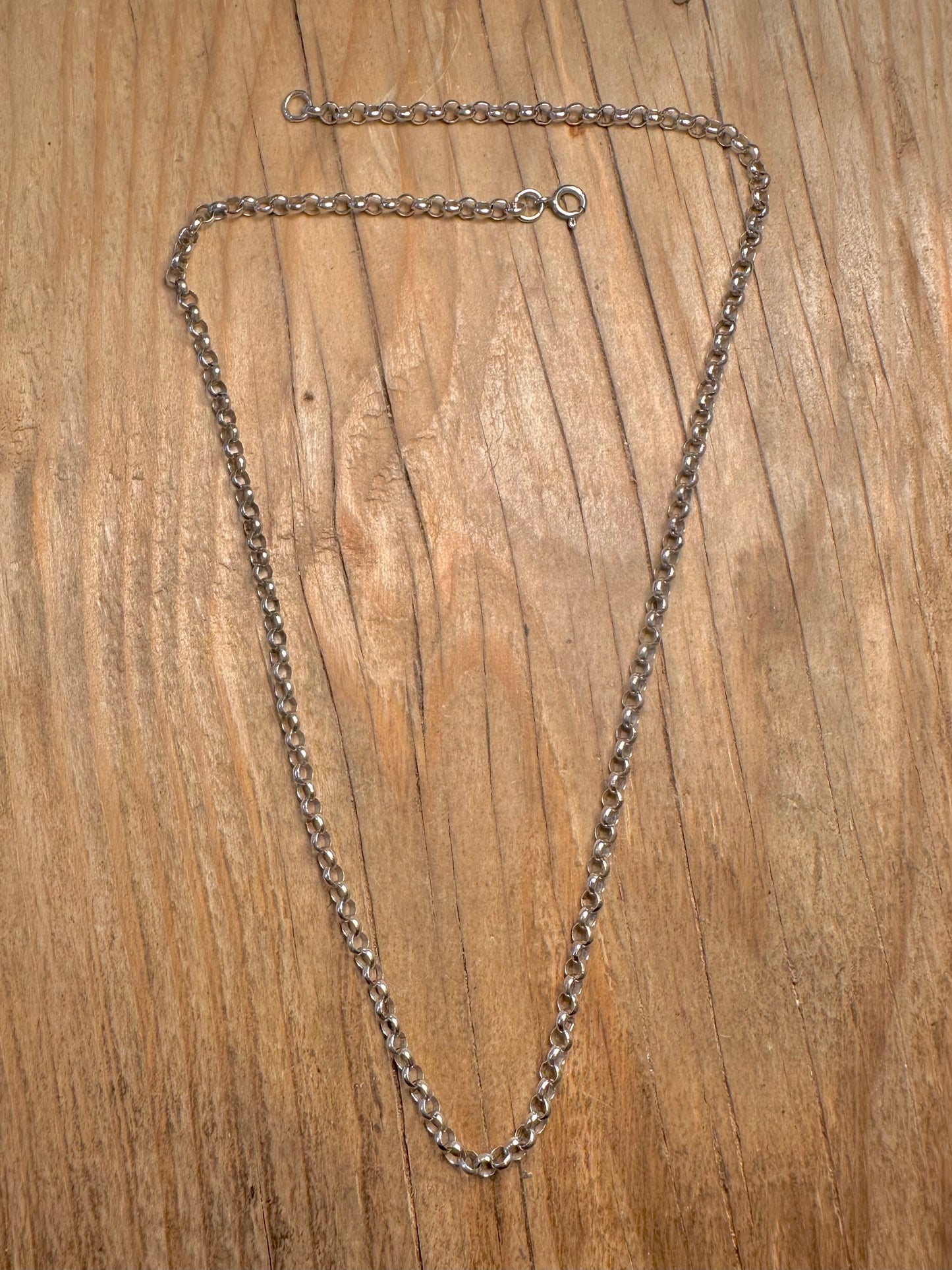 Vintage Belcher Chain 925 Sterling Silver 18.1 inch Necklace