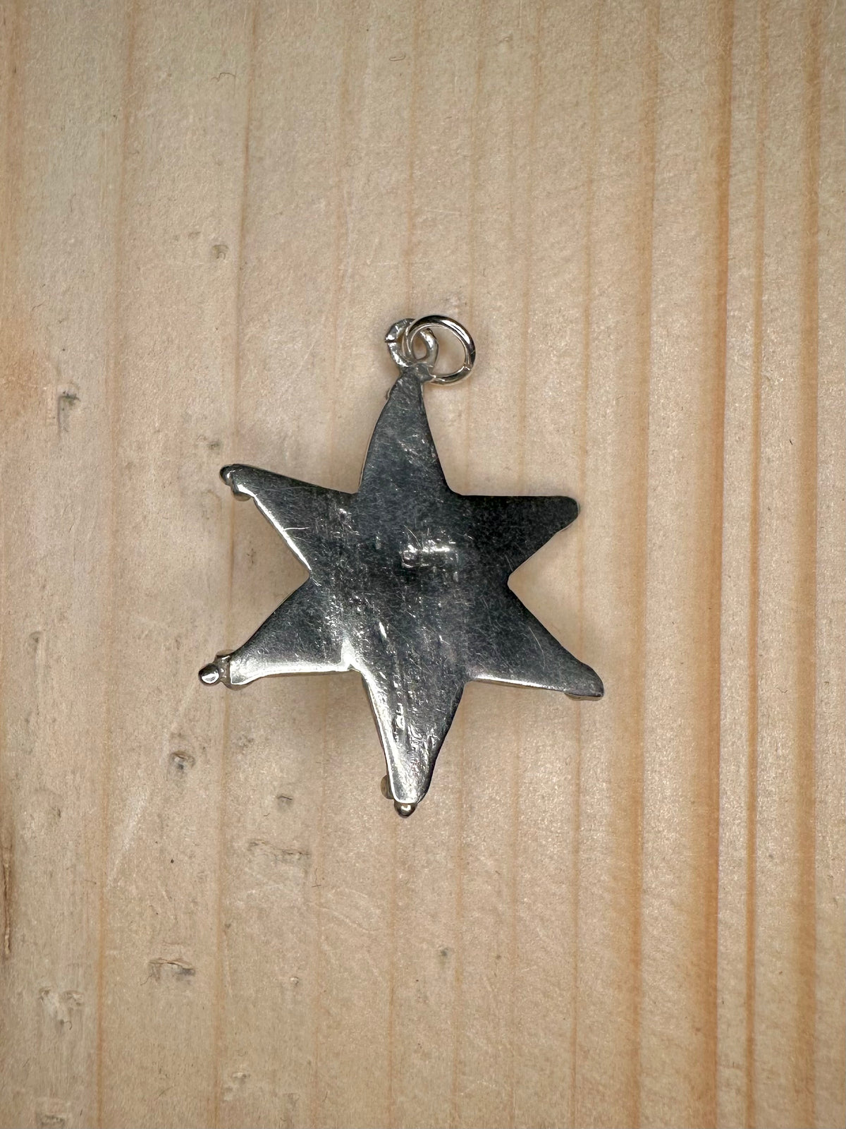 White Moonstone Star 925 Sterling Silver Pendant