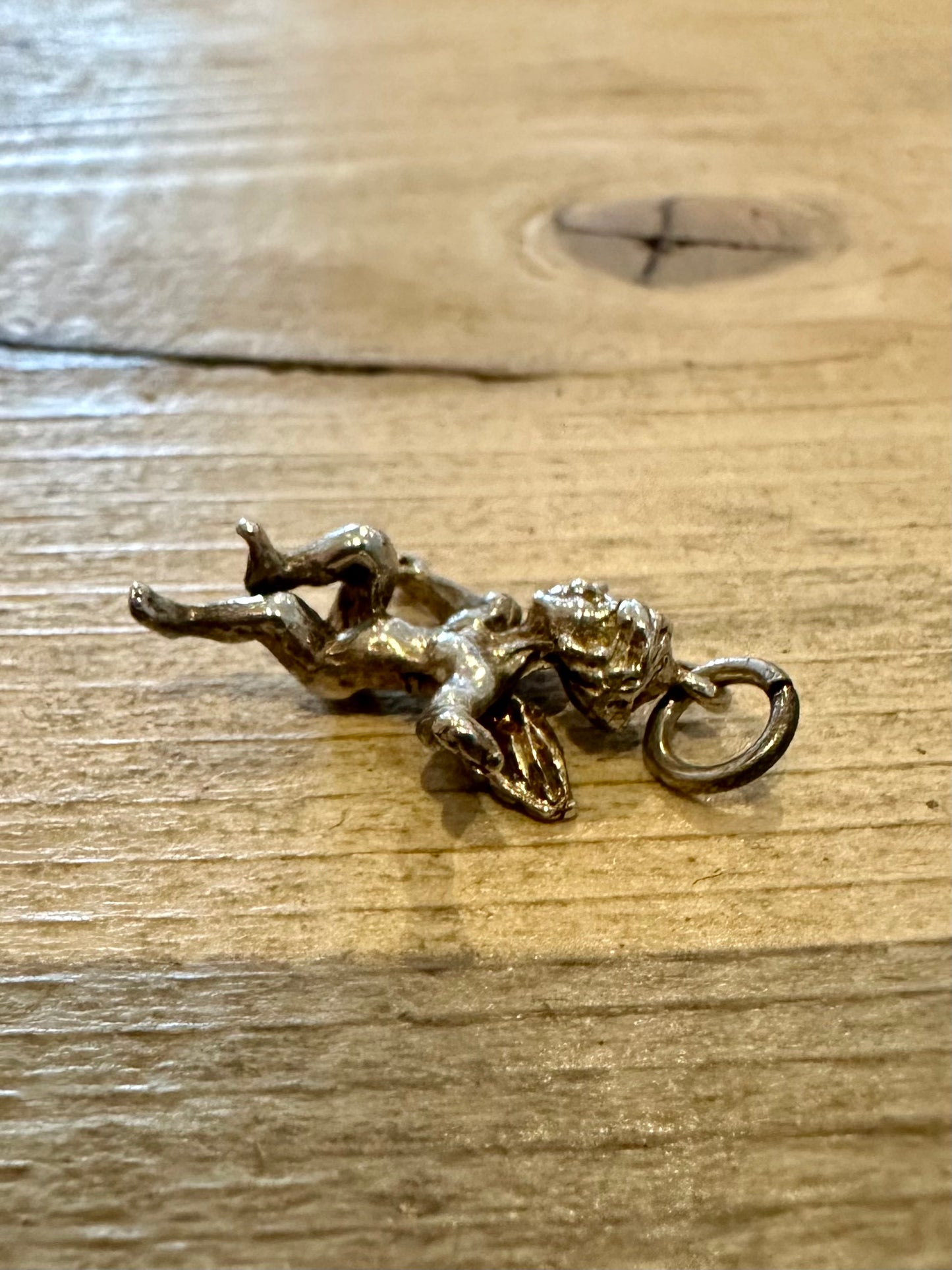 Vintage Cherub 925 Silver Charm Pendant