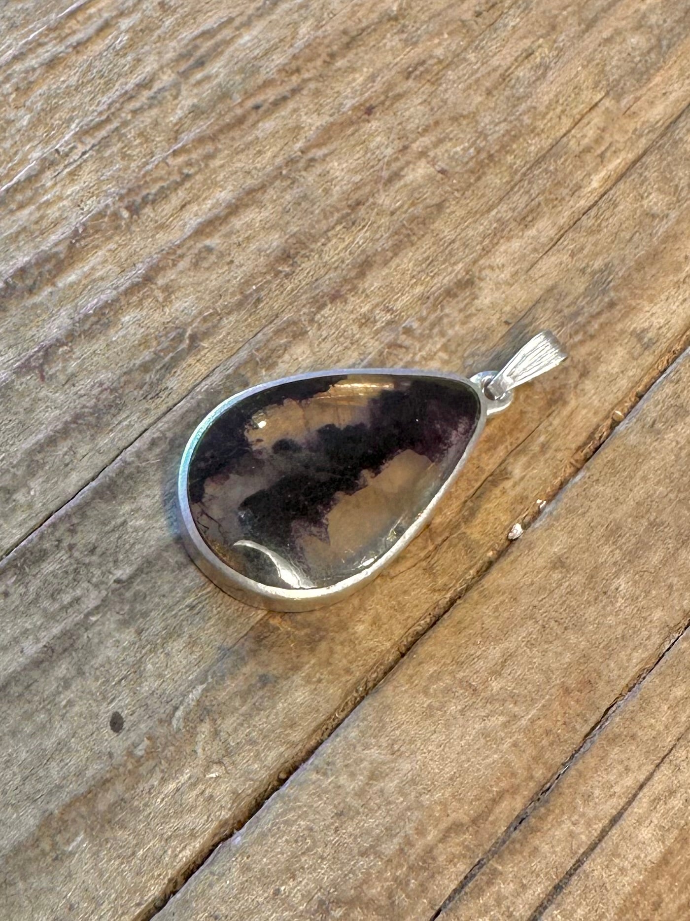 Blauer John-Tropfen-Anhänger aus 925er Sterlingsilber
