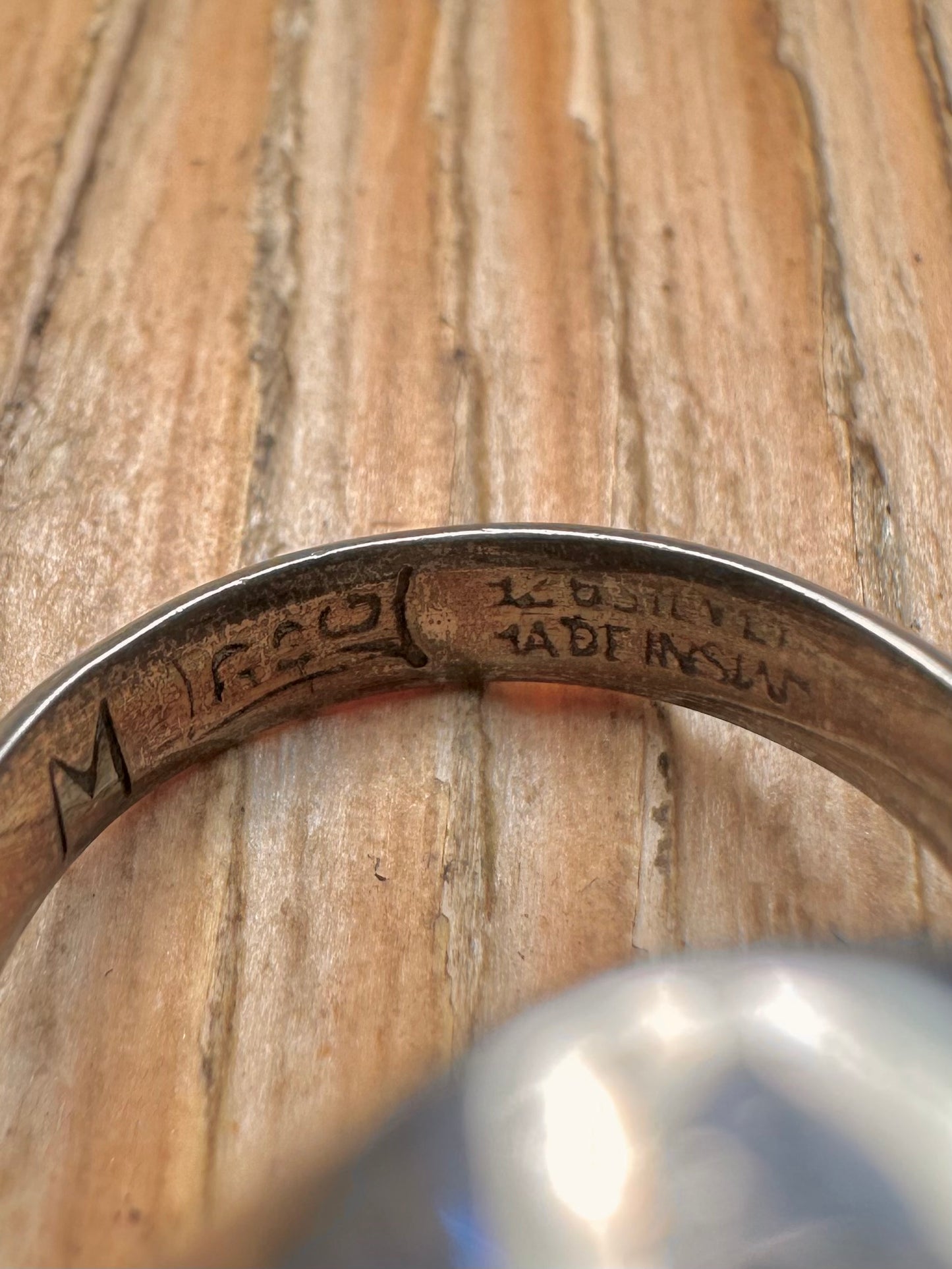 Vintage Spinning Siam Enamel 925 Sterling Silver Size M1/2 Ring