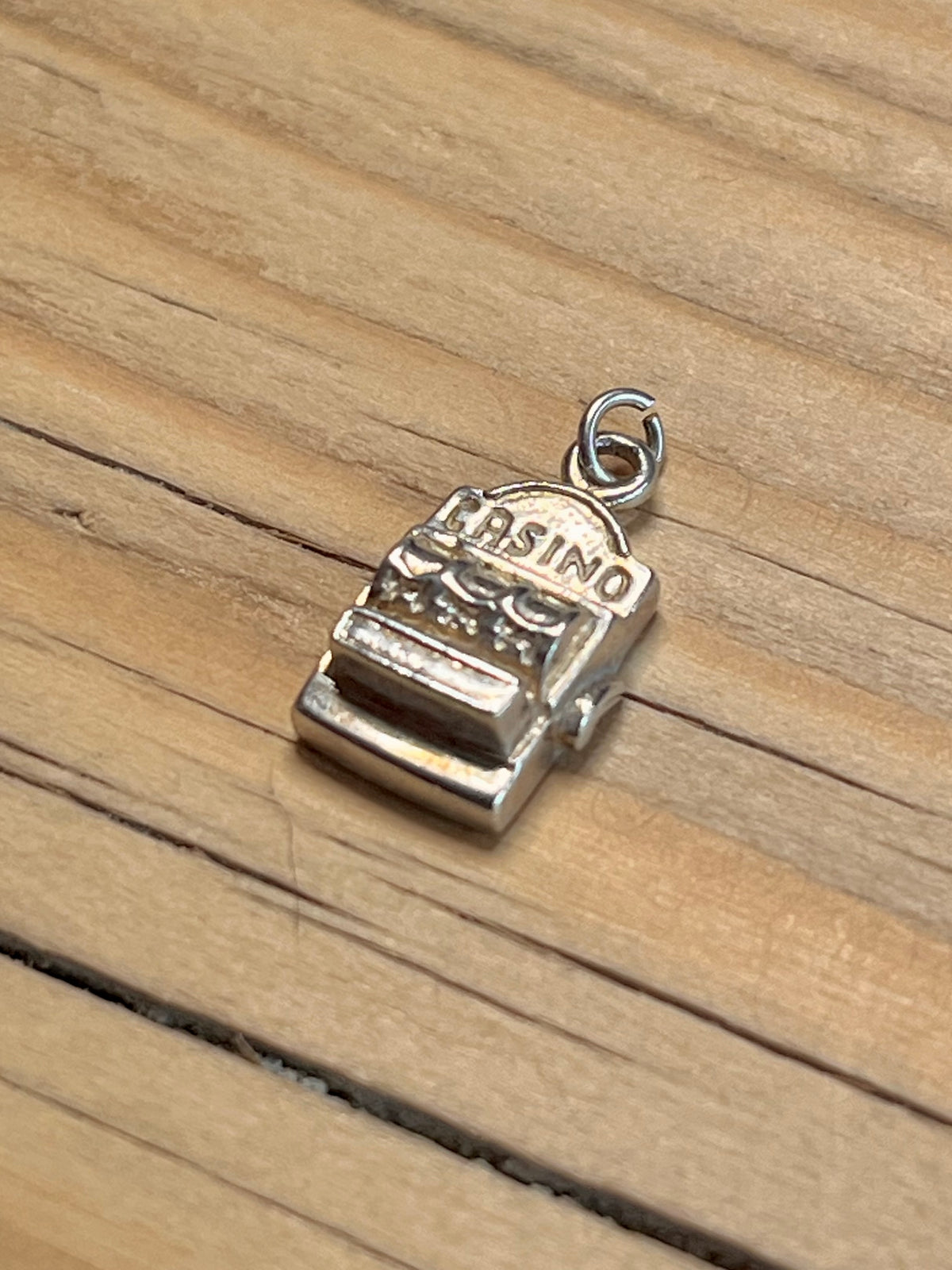 Small Casino Slot Machine GATHA 925 Sterling Silver Pendant