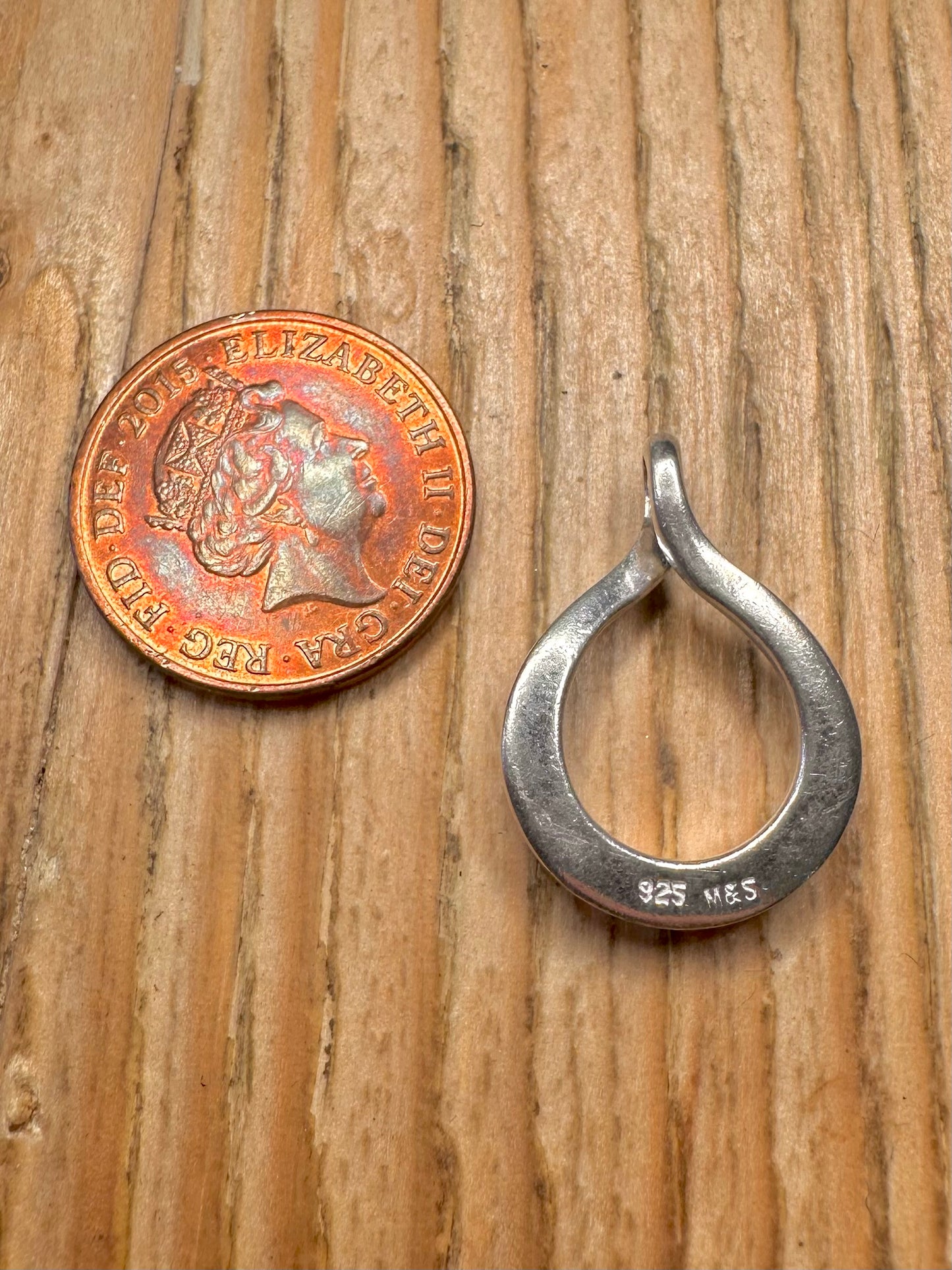 Modernistischer Kreis 925 Sterling Silber Hersteller M&S Anhänger