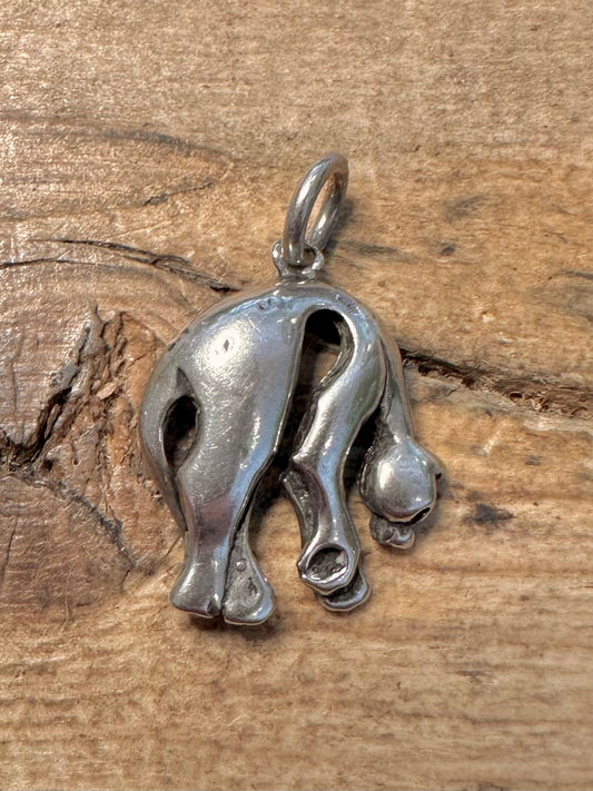 Vintage Panther Cartier Style 925 Silver Pendant