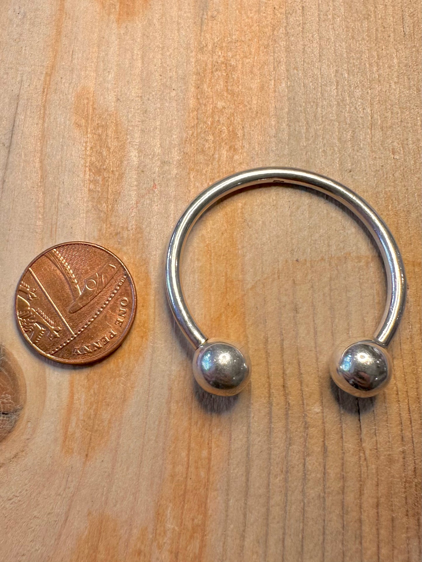 Vintage Tiffany Style Key Ring 925 Silver Pendant